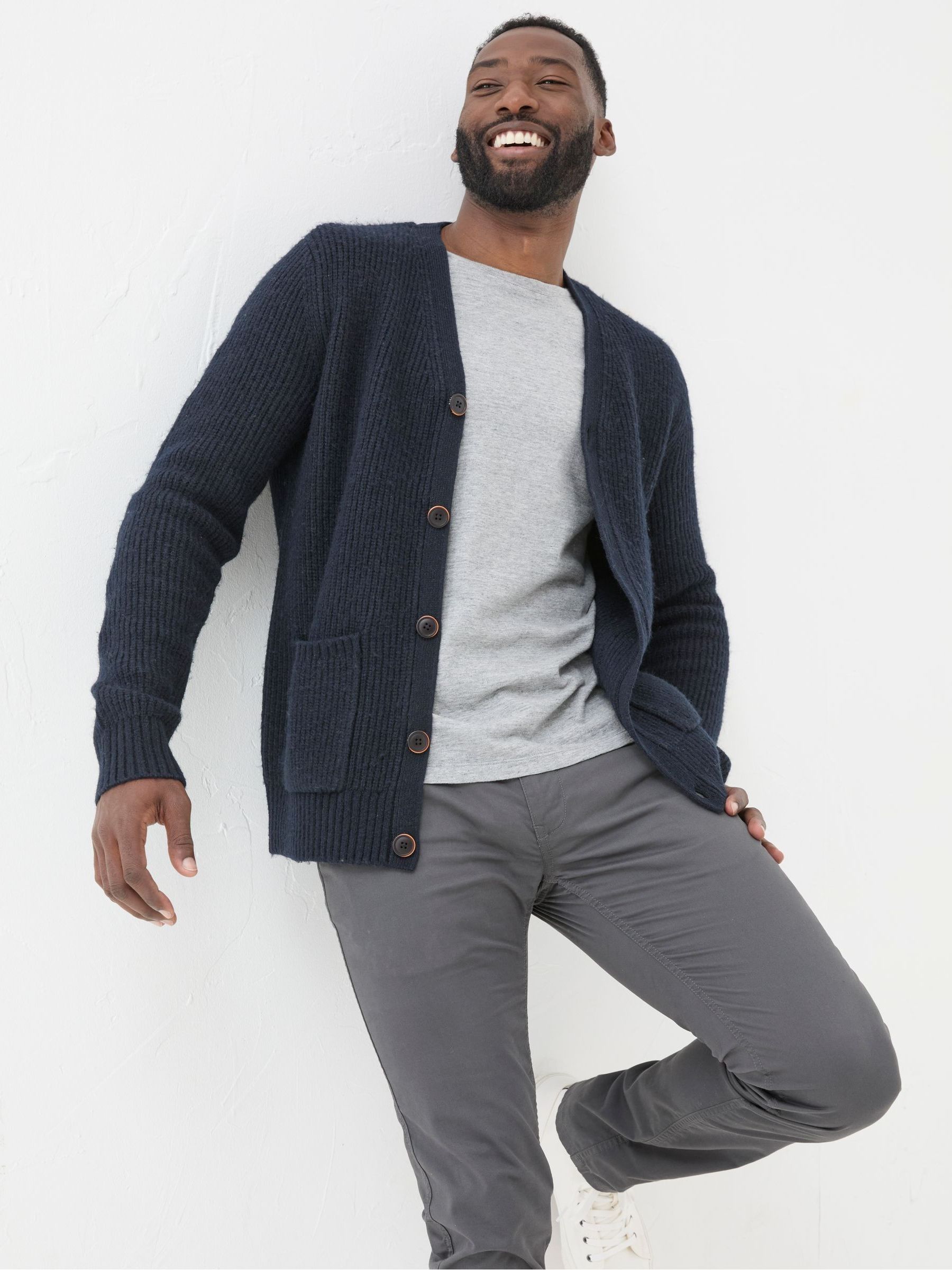 Calder Navy Cardigan - Image 1 of 4