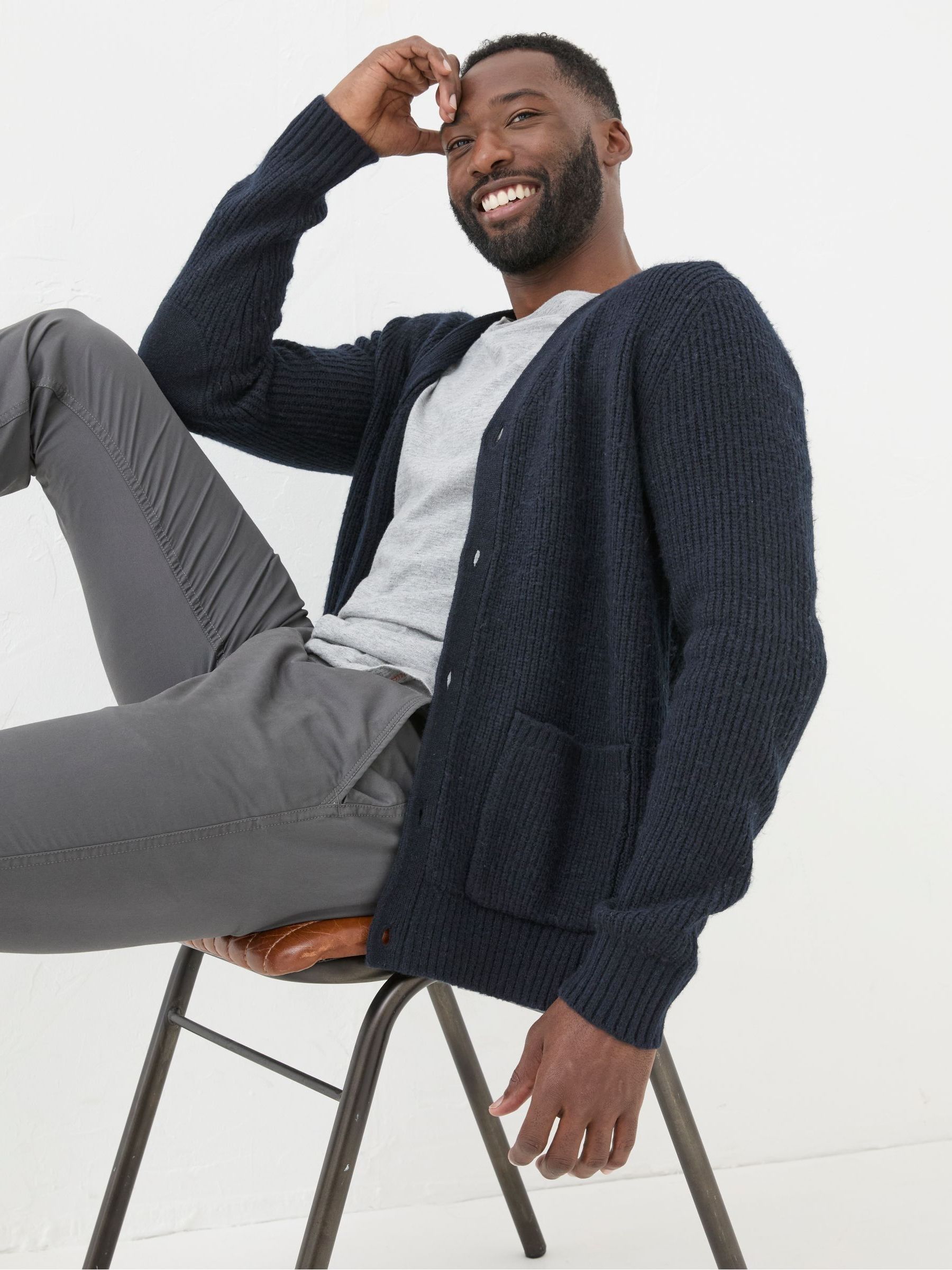 Calder Navy Cardigan - Image 3 of 4