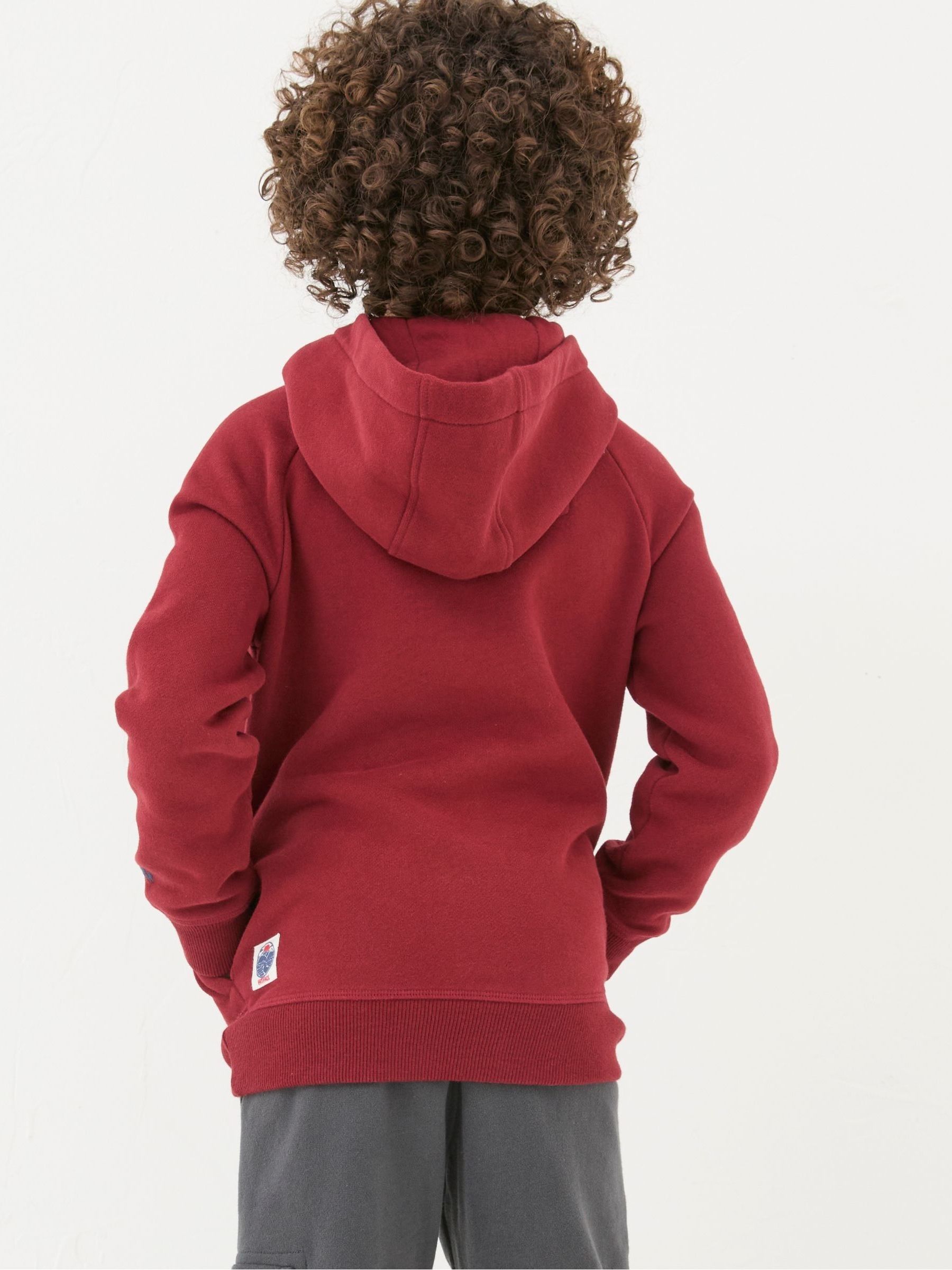 Red Skate Popover Hoodie - Image 2 of 6 Red Skate Popover Hoodie - Image 2 of 6