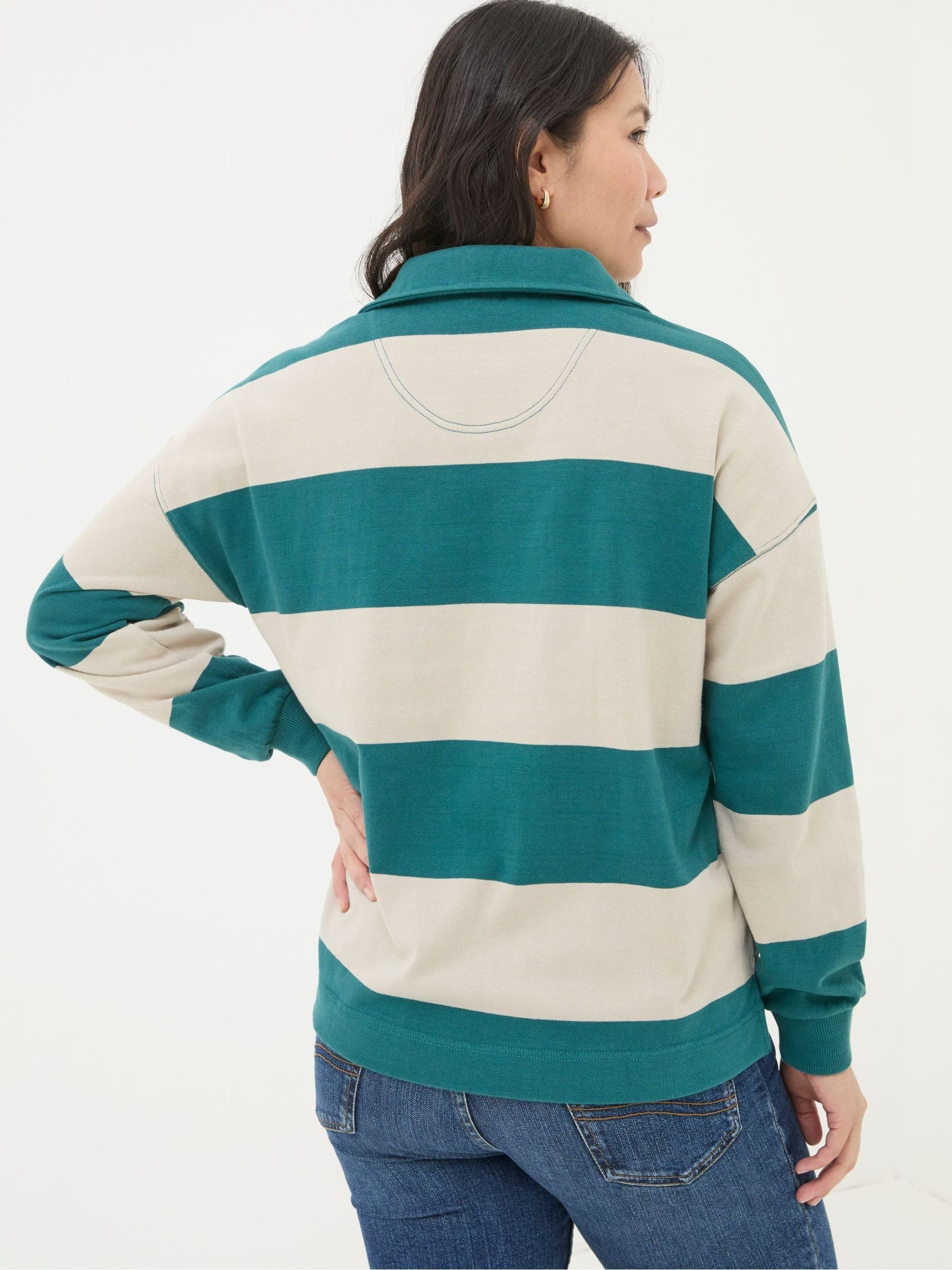 Ruby Green Stripe Rugby Top - Image 2 of 5