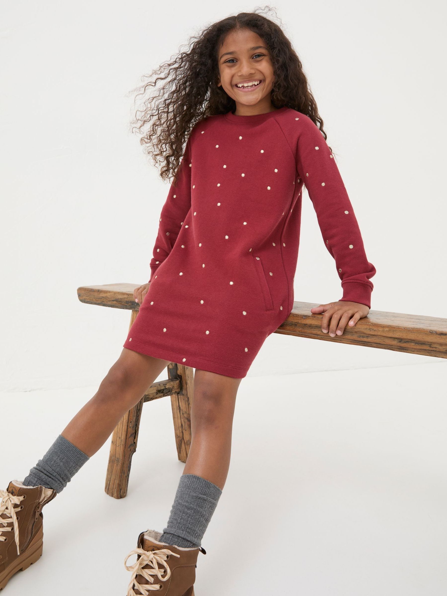Red Georgia Sweat Dress - Image 3 of 5