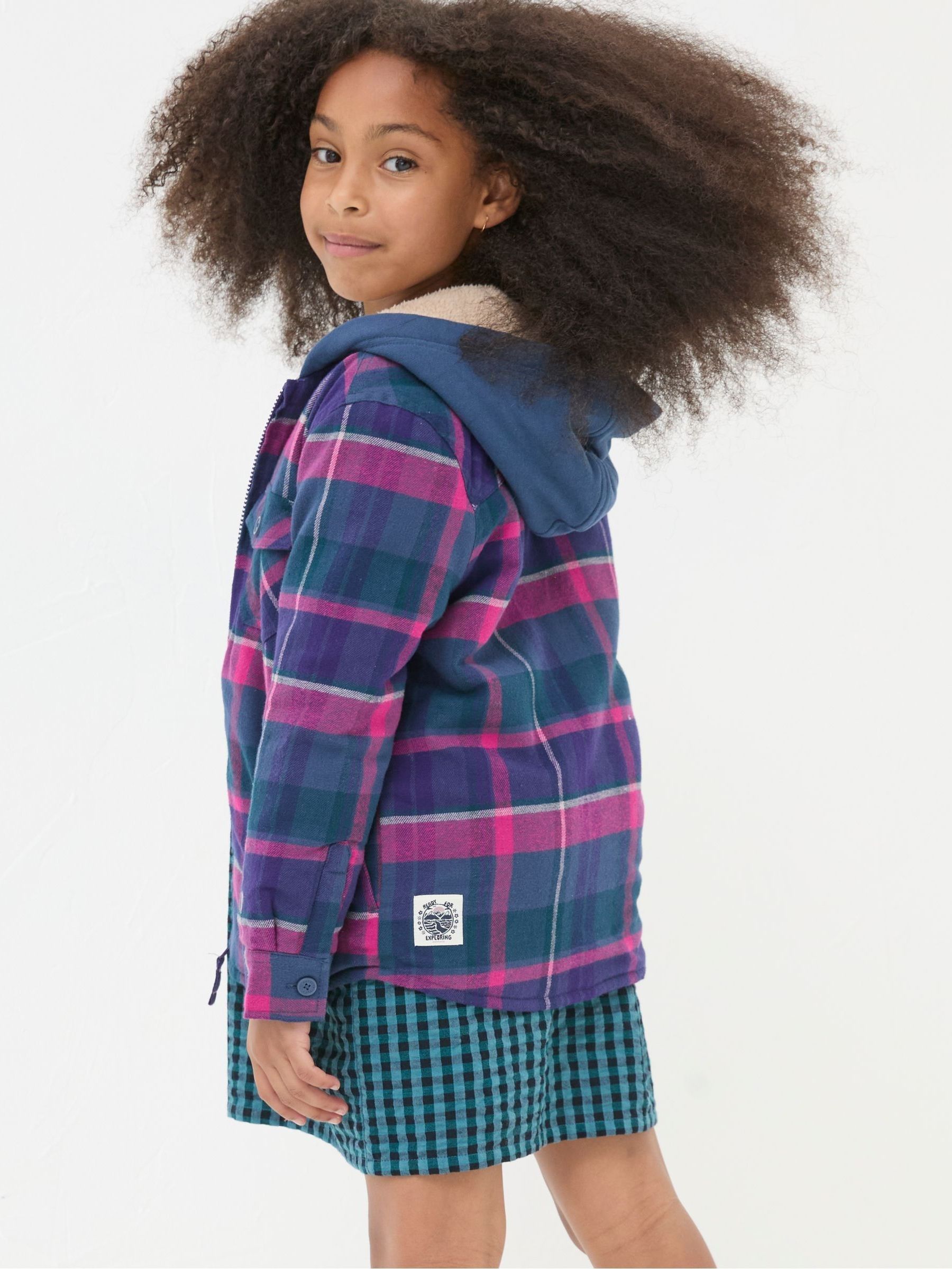 Purple Check Shacket - Image 2 of 6