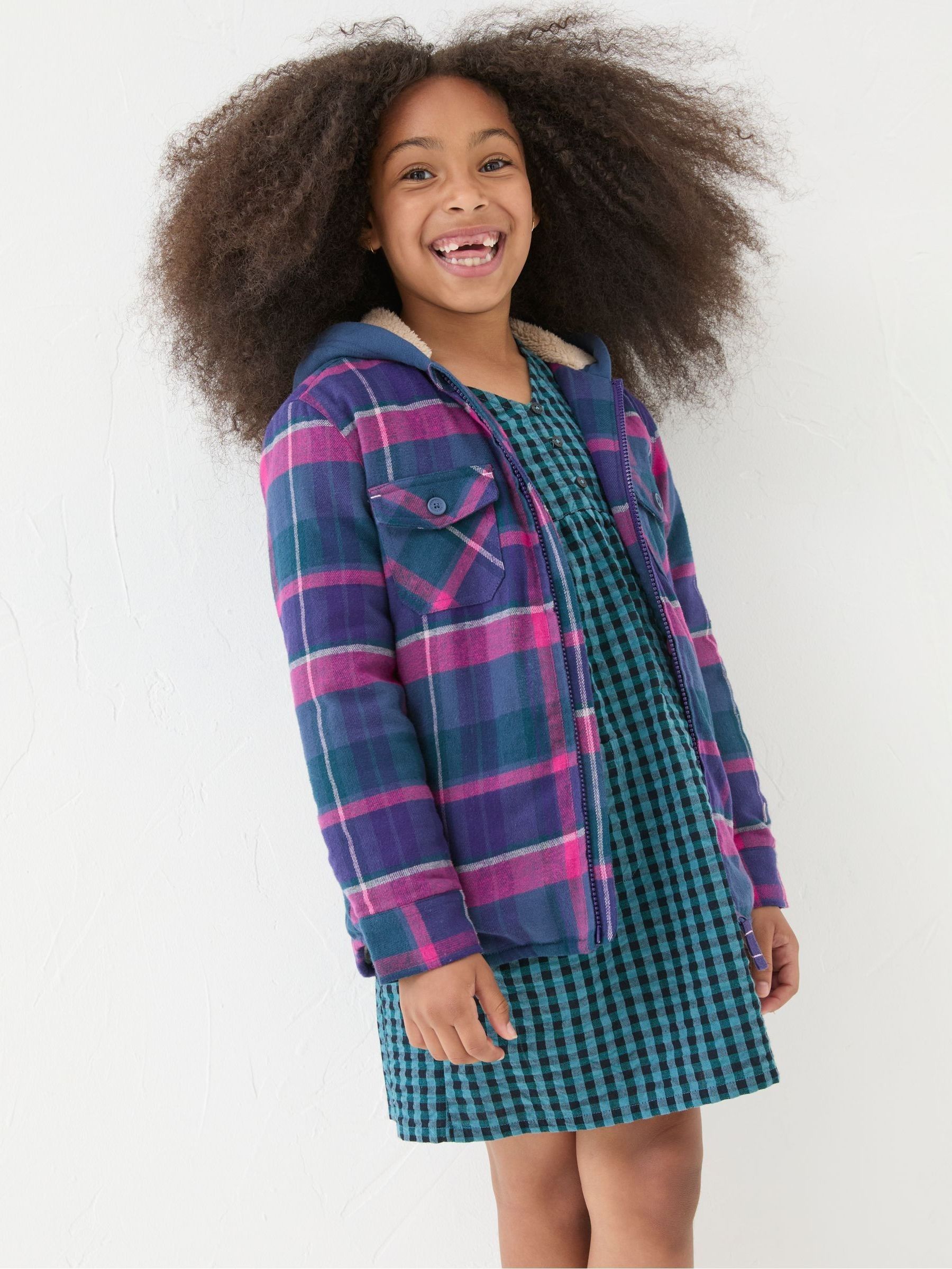 Purple Check Shacket - Image 3 of 6