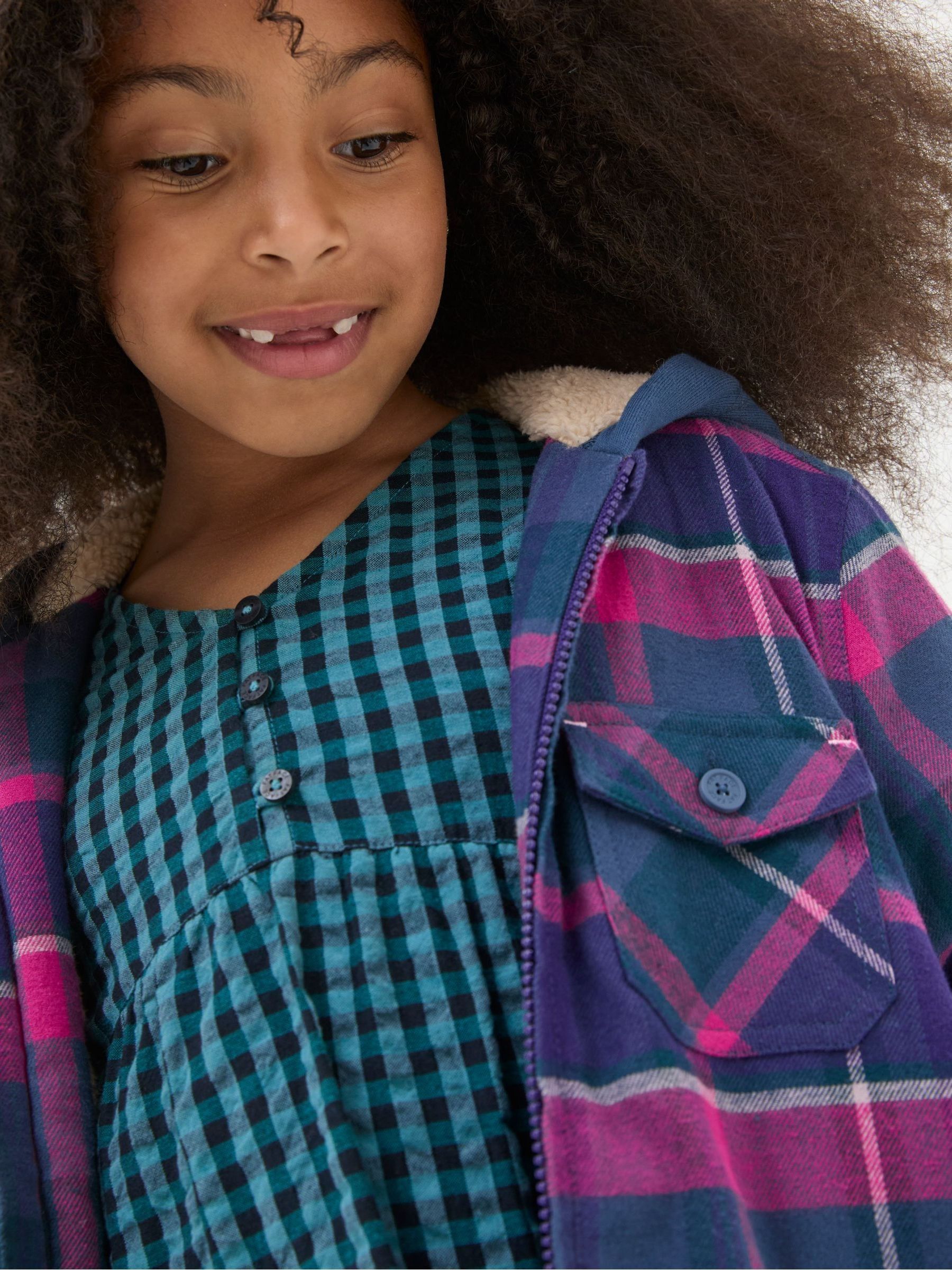 Purple Check Shacket - Image 4 of 6