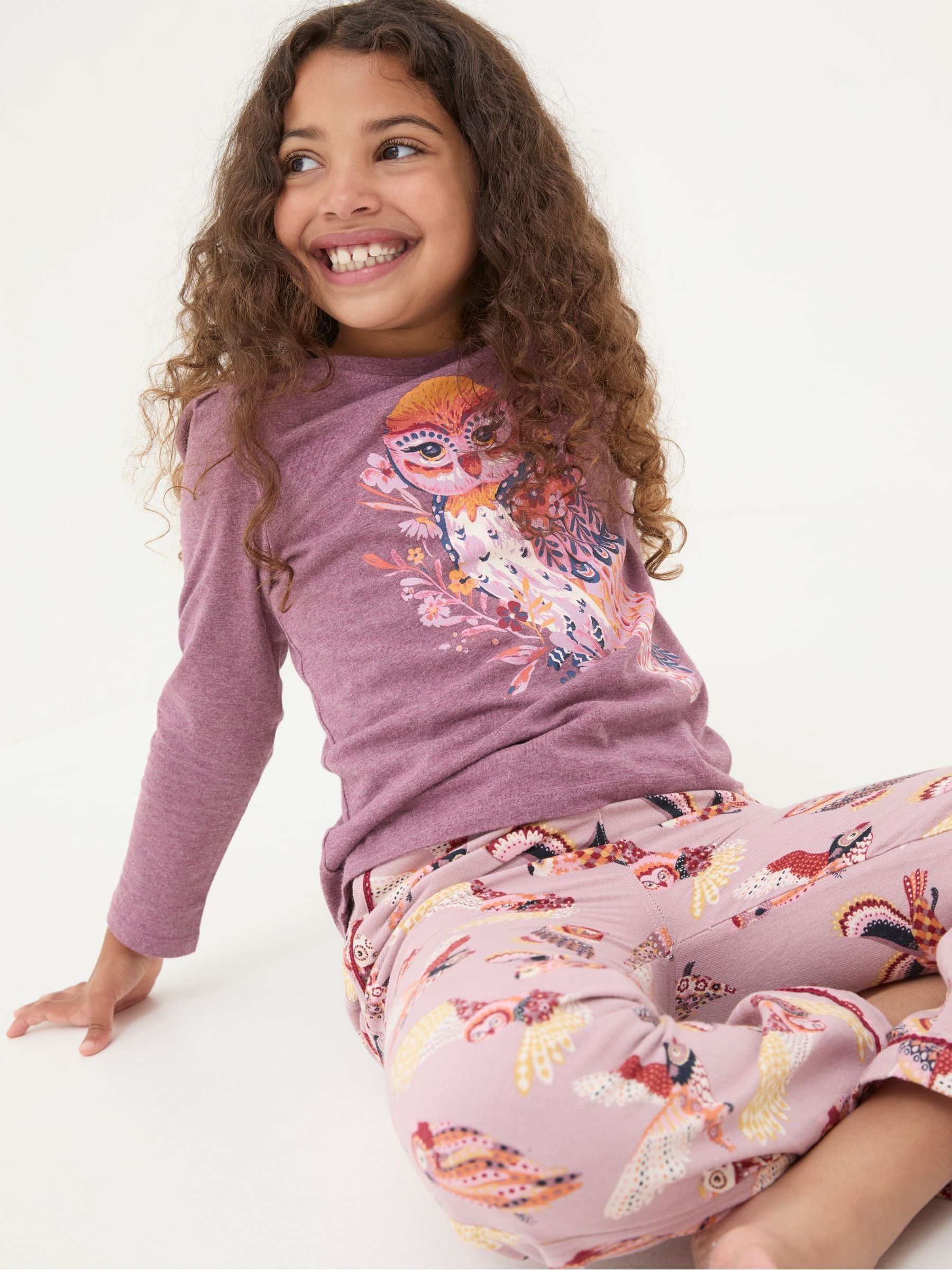 Dusky Purple Owl Pyjama Set - Image 4 of 7