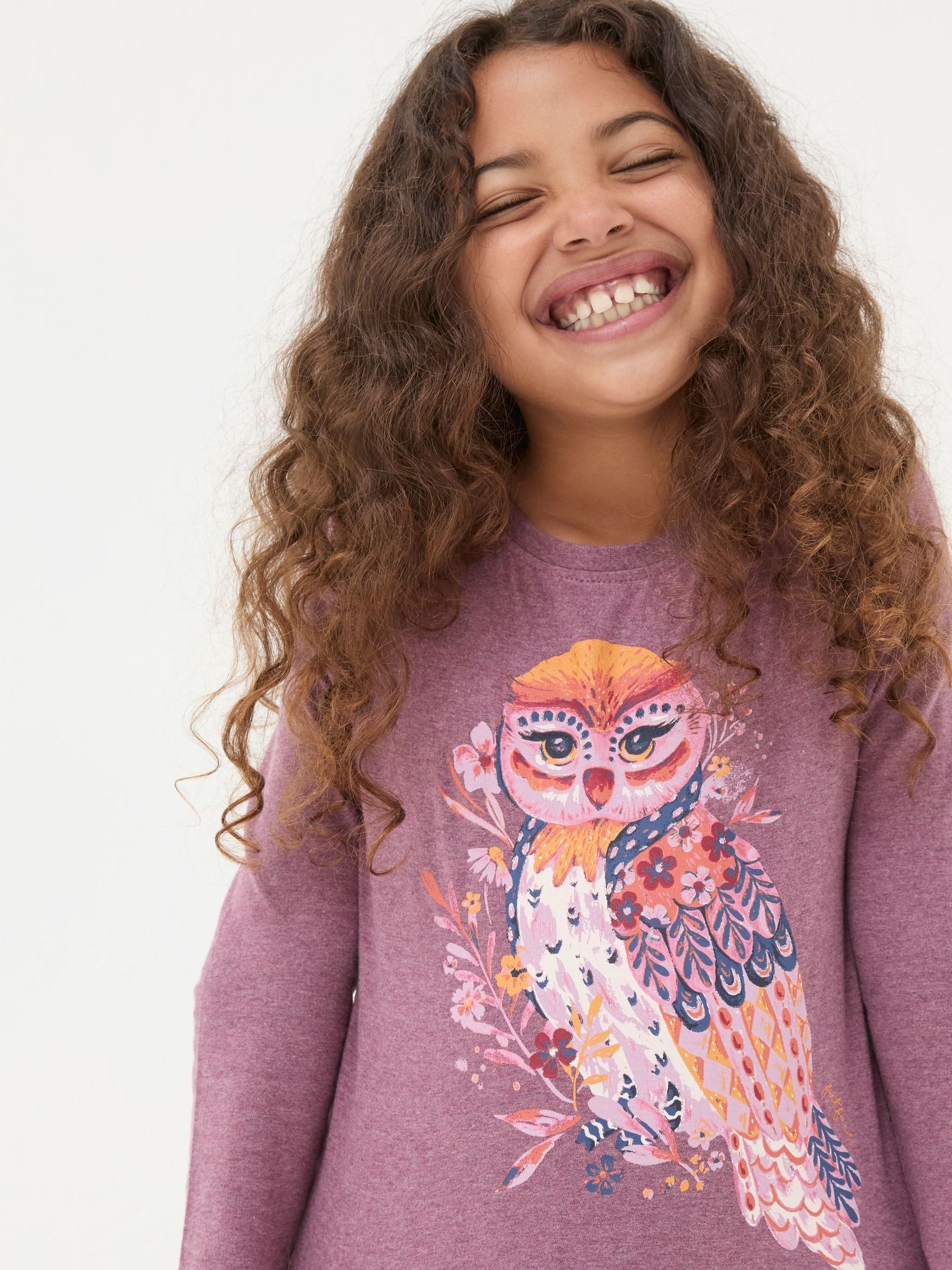 Dusky Purple Owl Pyjama Set - Image 5 of 7