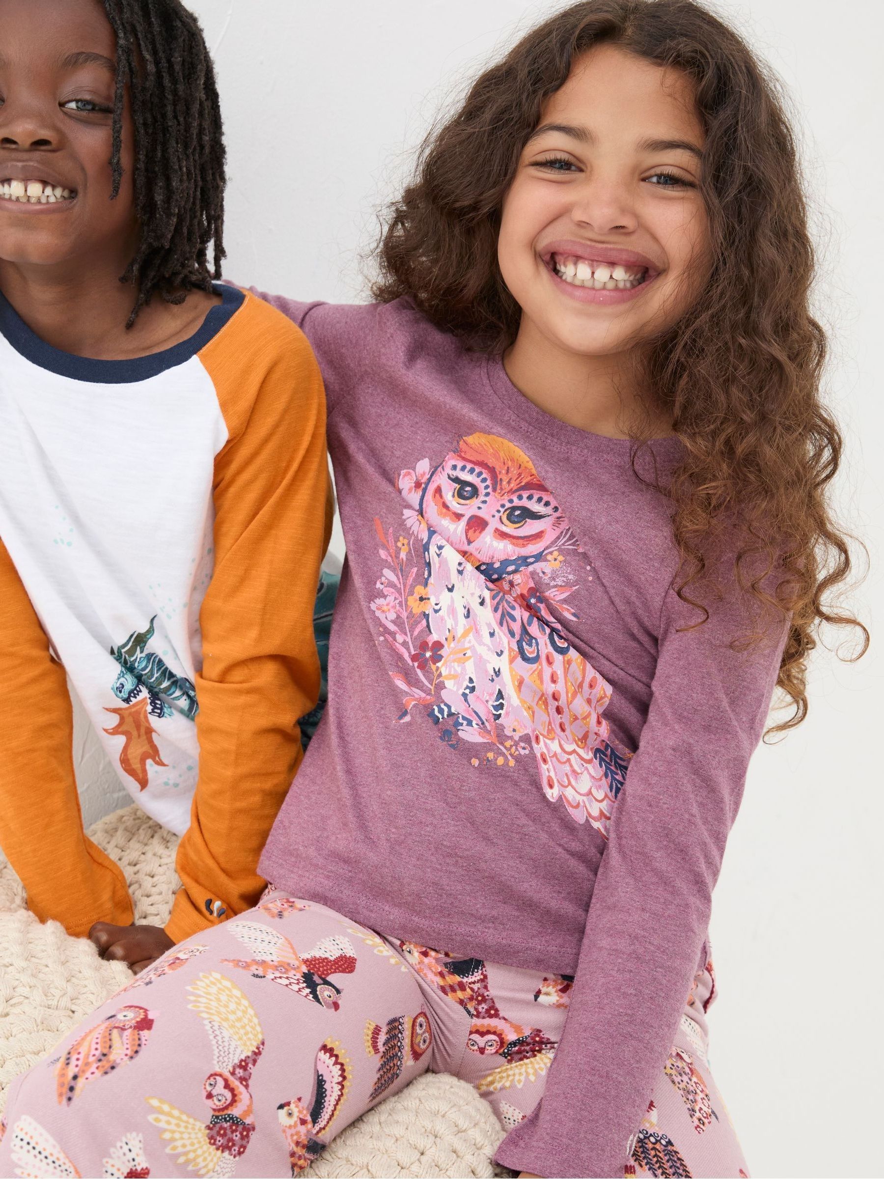 Dusky Purple Owl Pyjama Set - Image 6 of 7