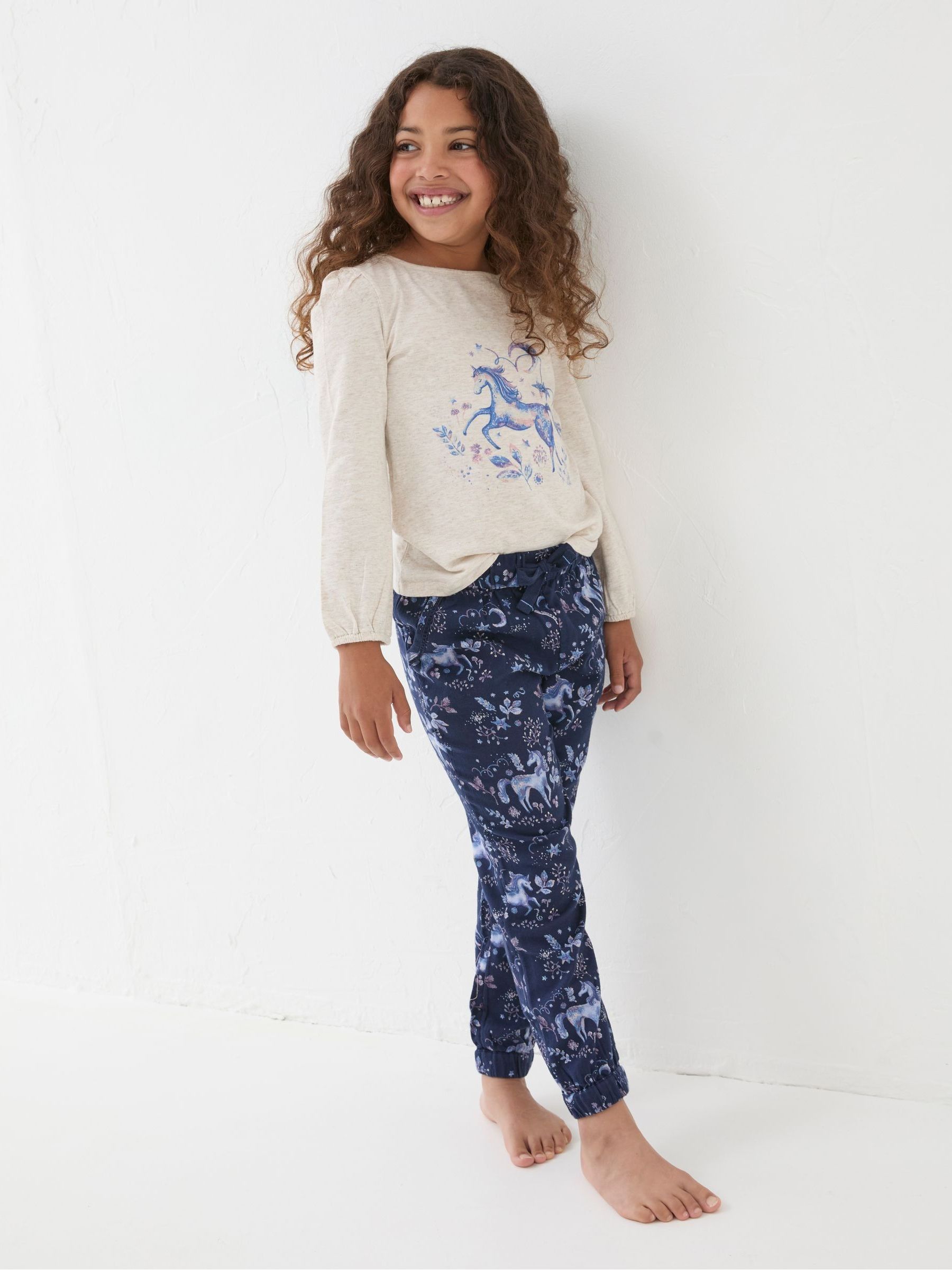 Navy Blue Unicorn Pyjama Set - Image 1 of 6