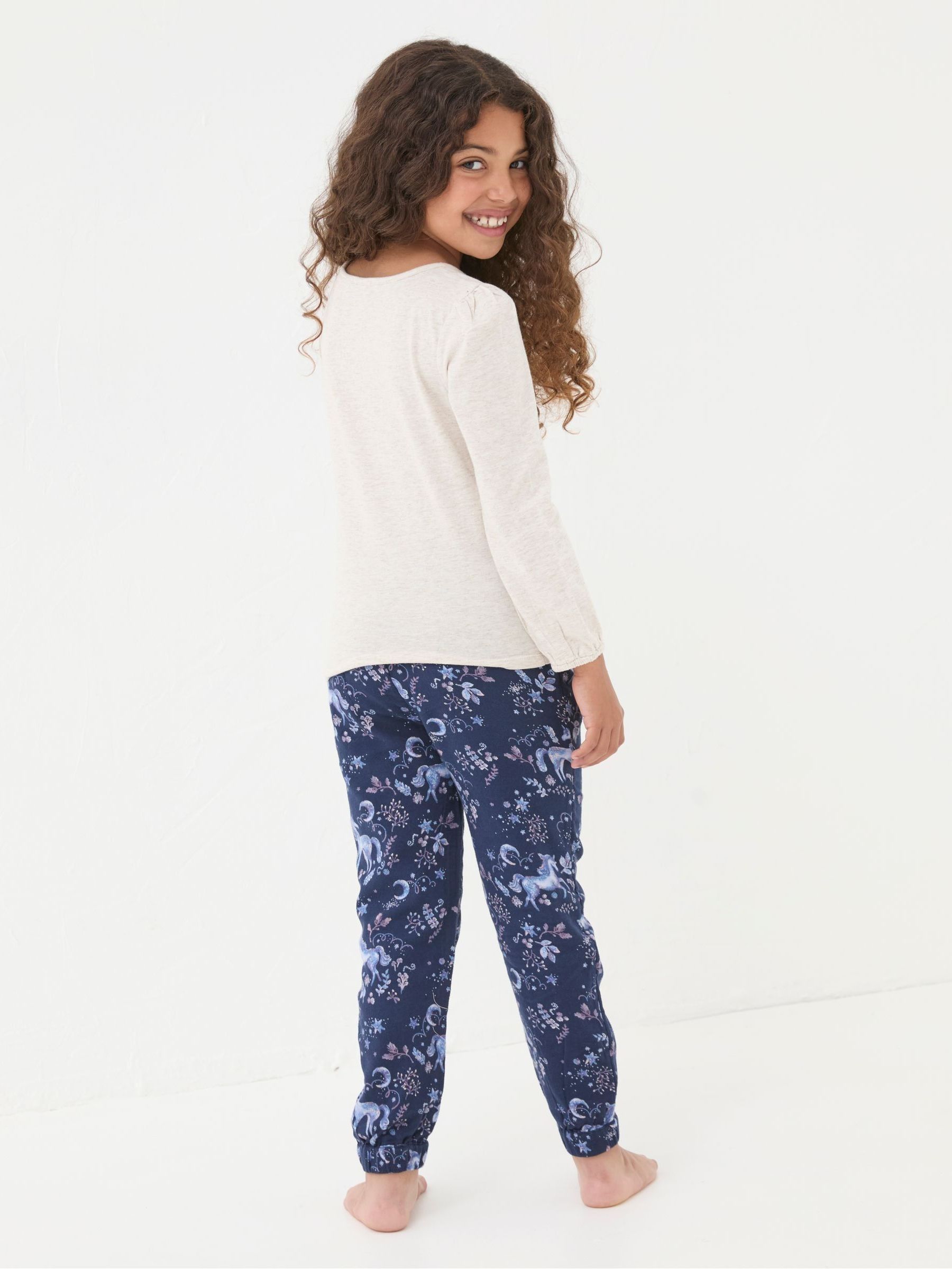 Navy Blue Unicorn Pyjama Set - Image 2 of 6