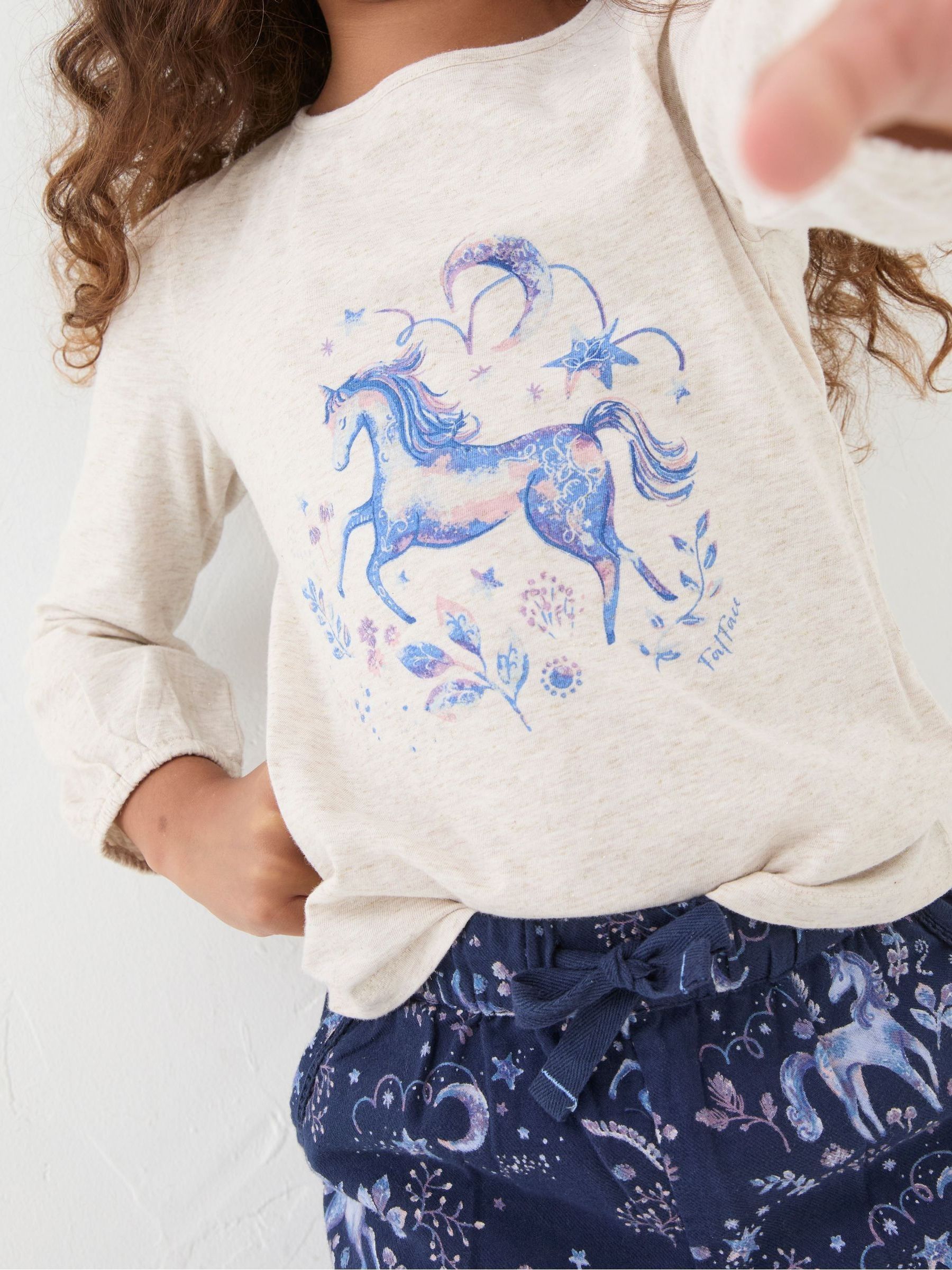 Navy Blue Unicorn Pyjama Set - Image 4 of 6