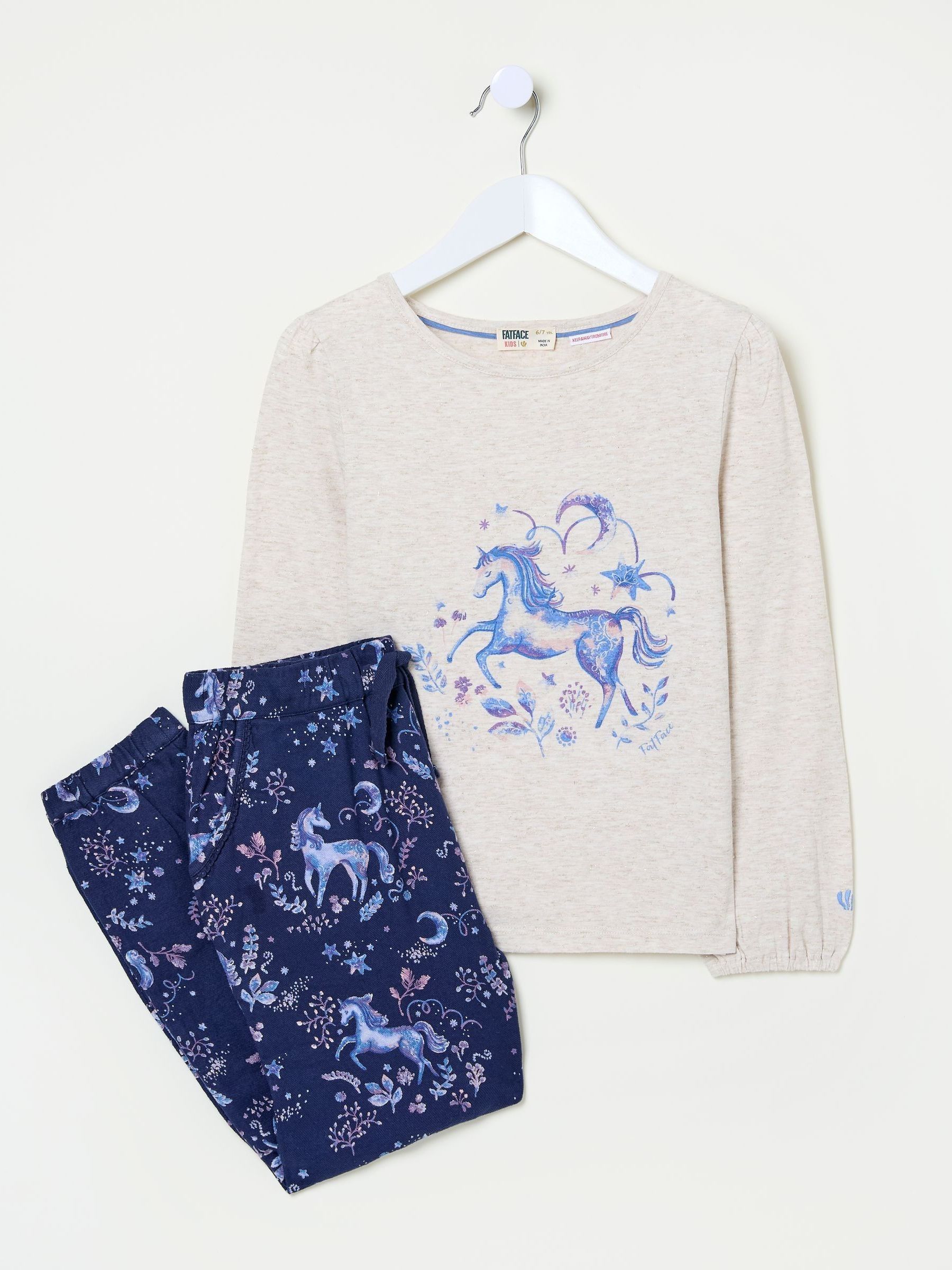 Navy Blue Unicorn Pyjama Set - Image 6 of 6