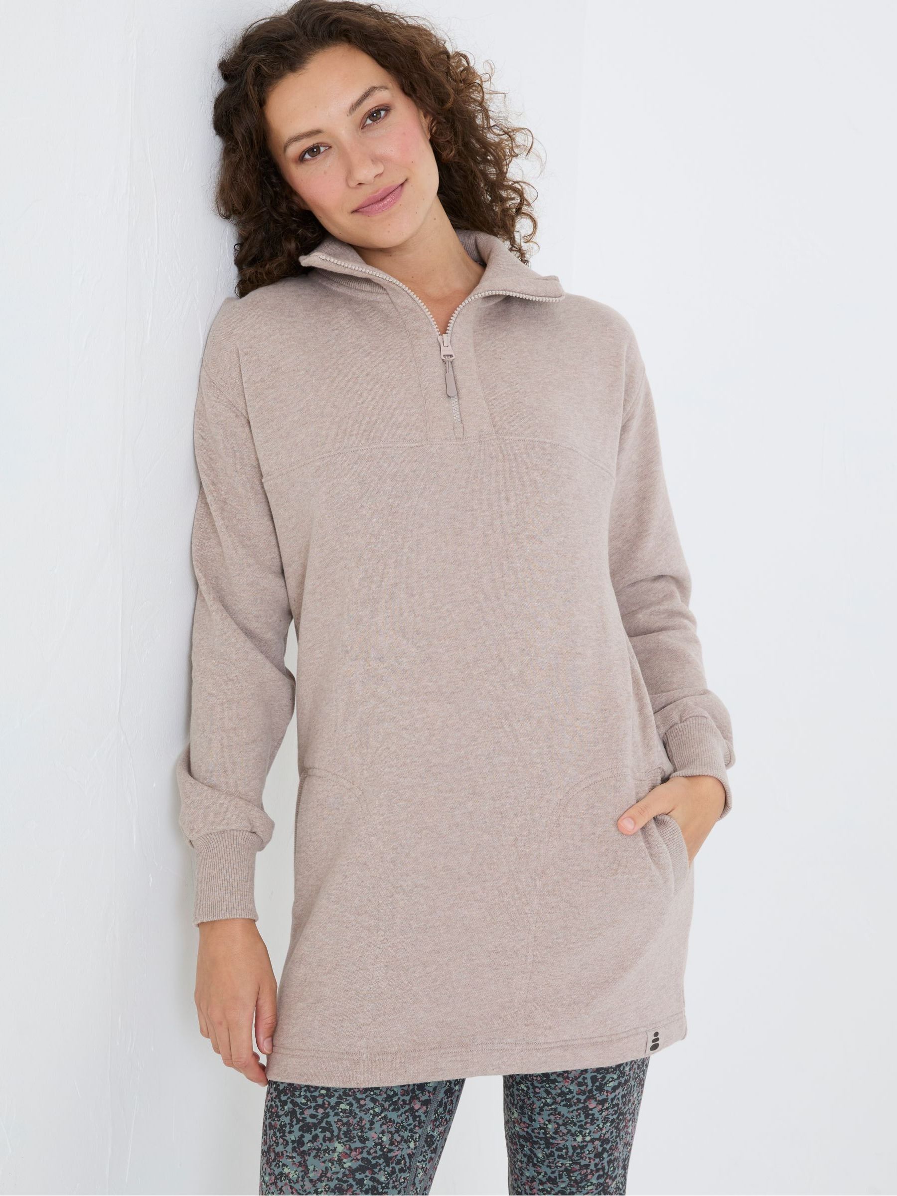 Sutton Natural Half Zip Sweatshirt - Image 1 of 6