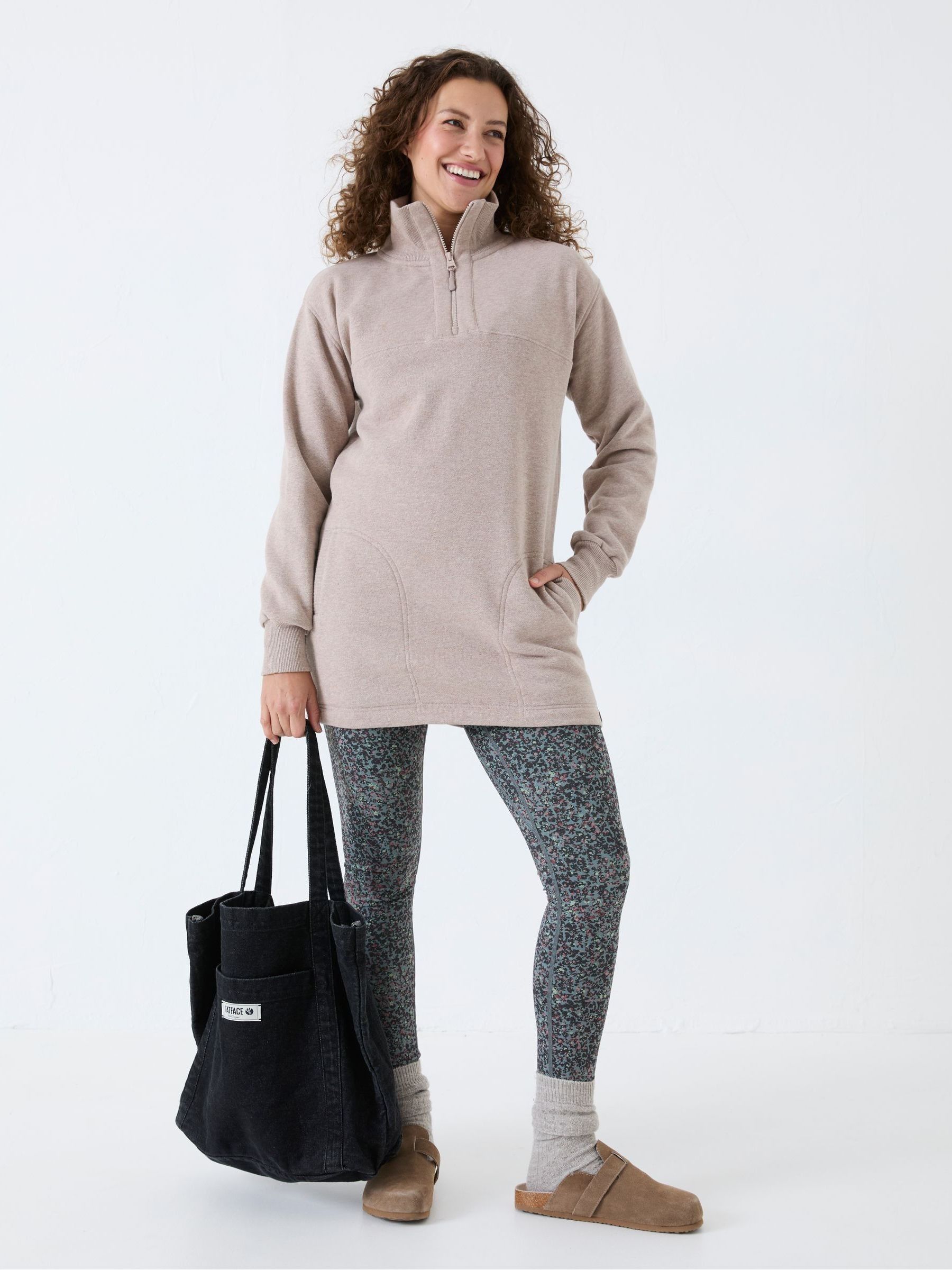Sutton Natural Half Zip Sweatshirt - Image 5 of 6