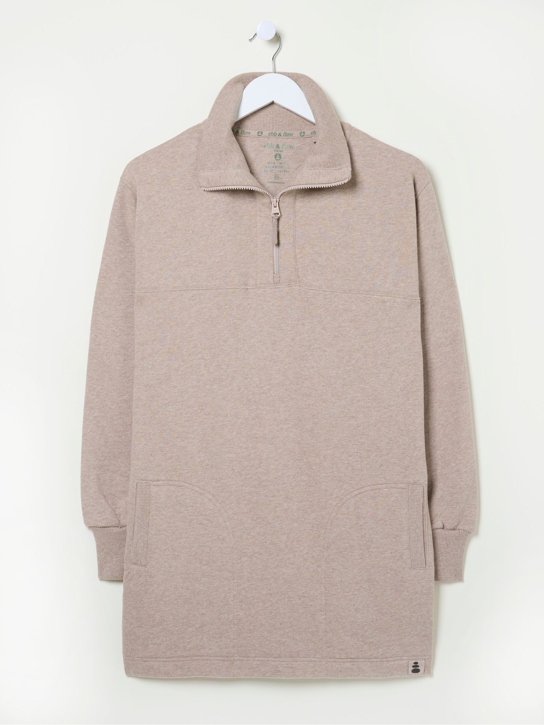 Sutton Natural Half Zip Sweatshirt - Image 6 of 6