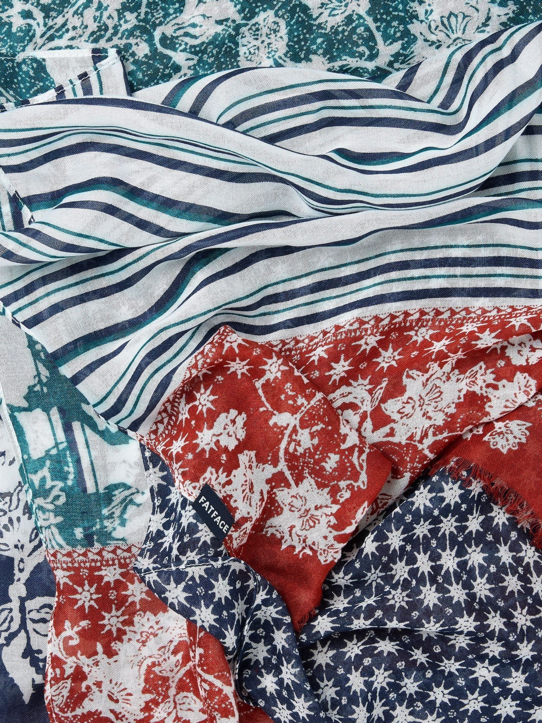 Bright Blue Paisley Scarf - Image 2 of 2