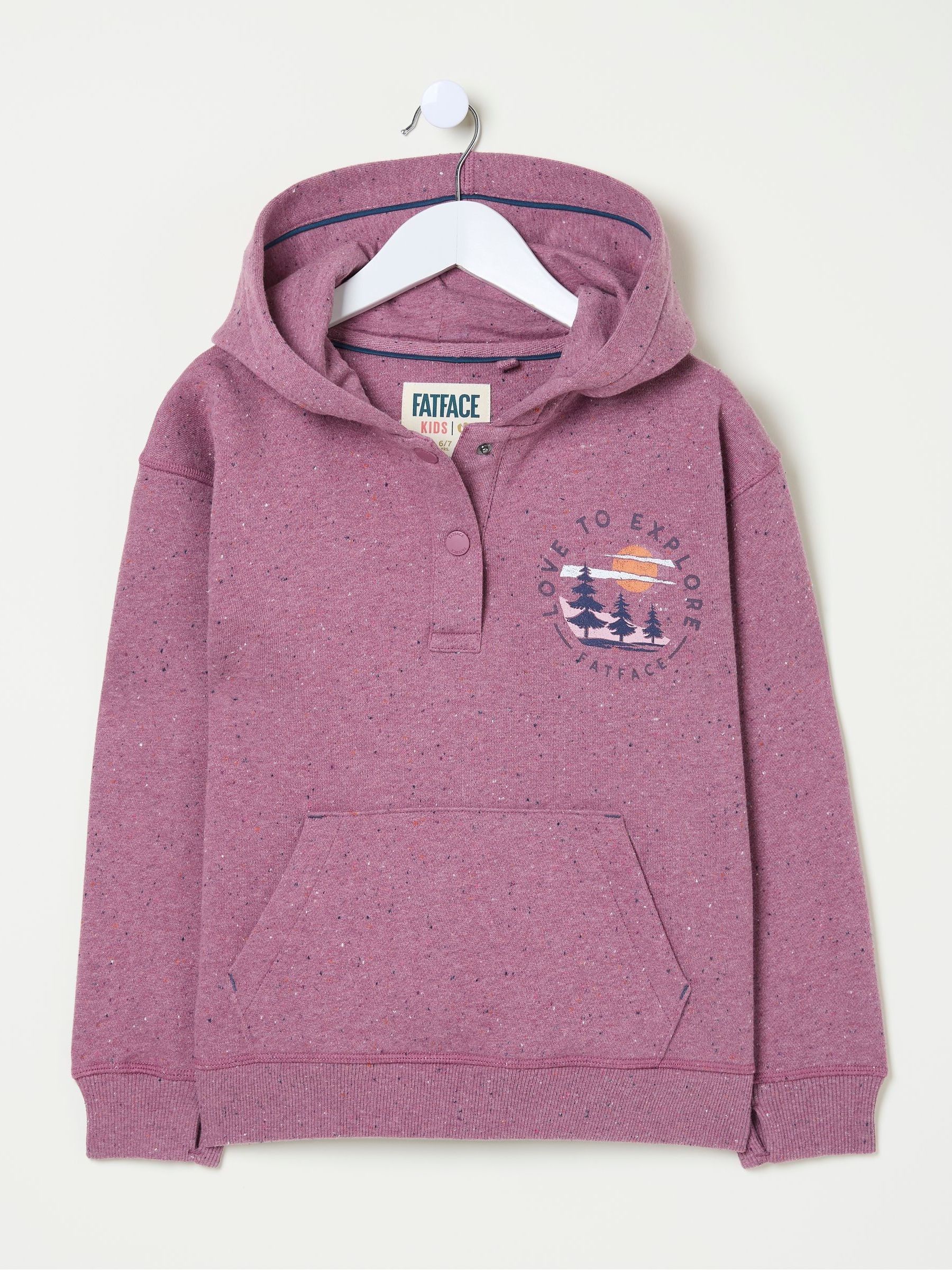 Purple Graphic Popover Hoodie - Image 1 of 2
