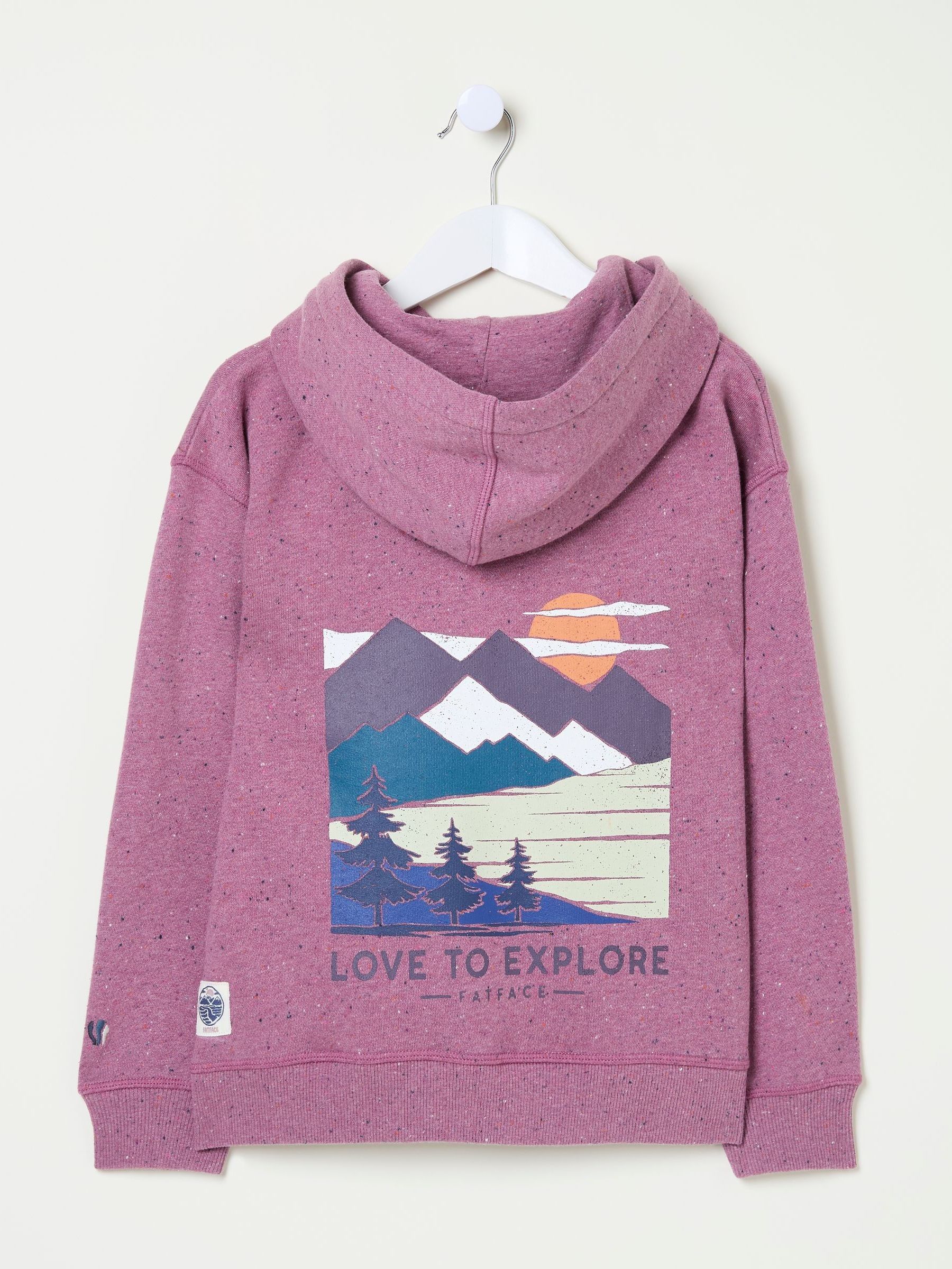 Purple Graphic Popover Hoodie - Image 2 of 2