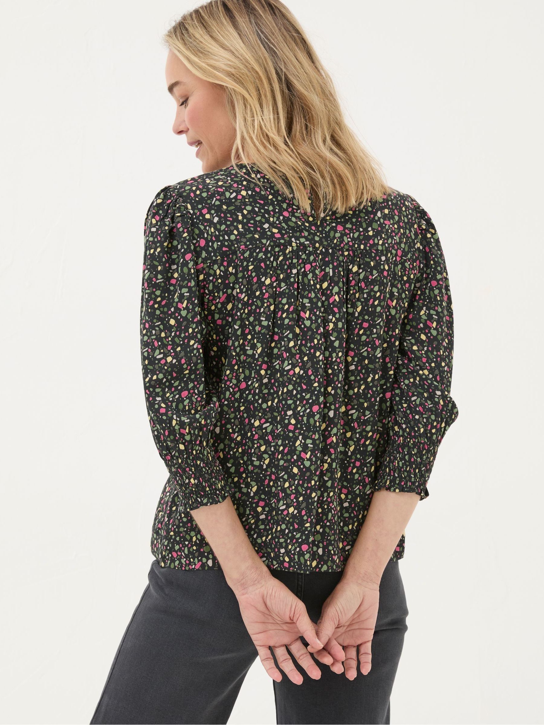 Shelley Black Ditsy Marks Blouse - Image 3 of 6