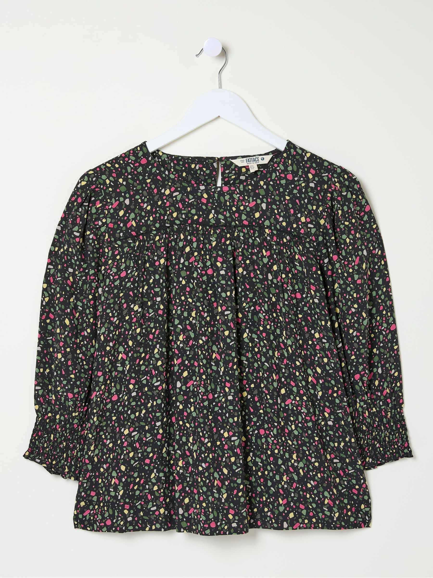 Shelley Black Ditsy Marks Blouse - Image 6 of 6