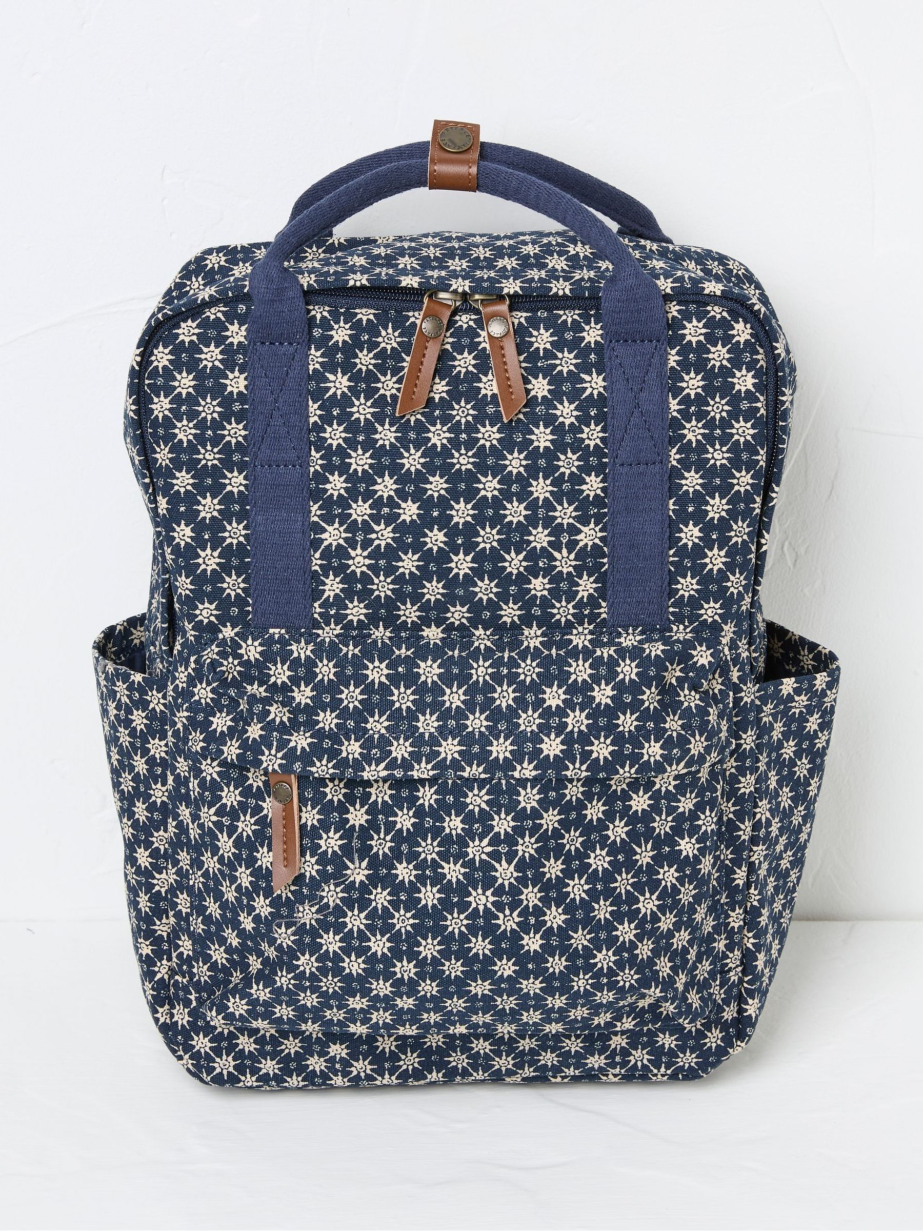 Posy Blue Canvas Backpack | FatFace display picture 1