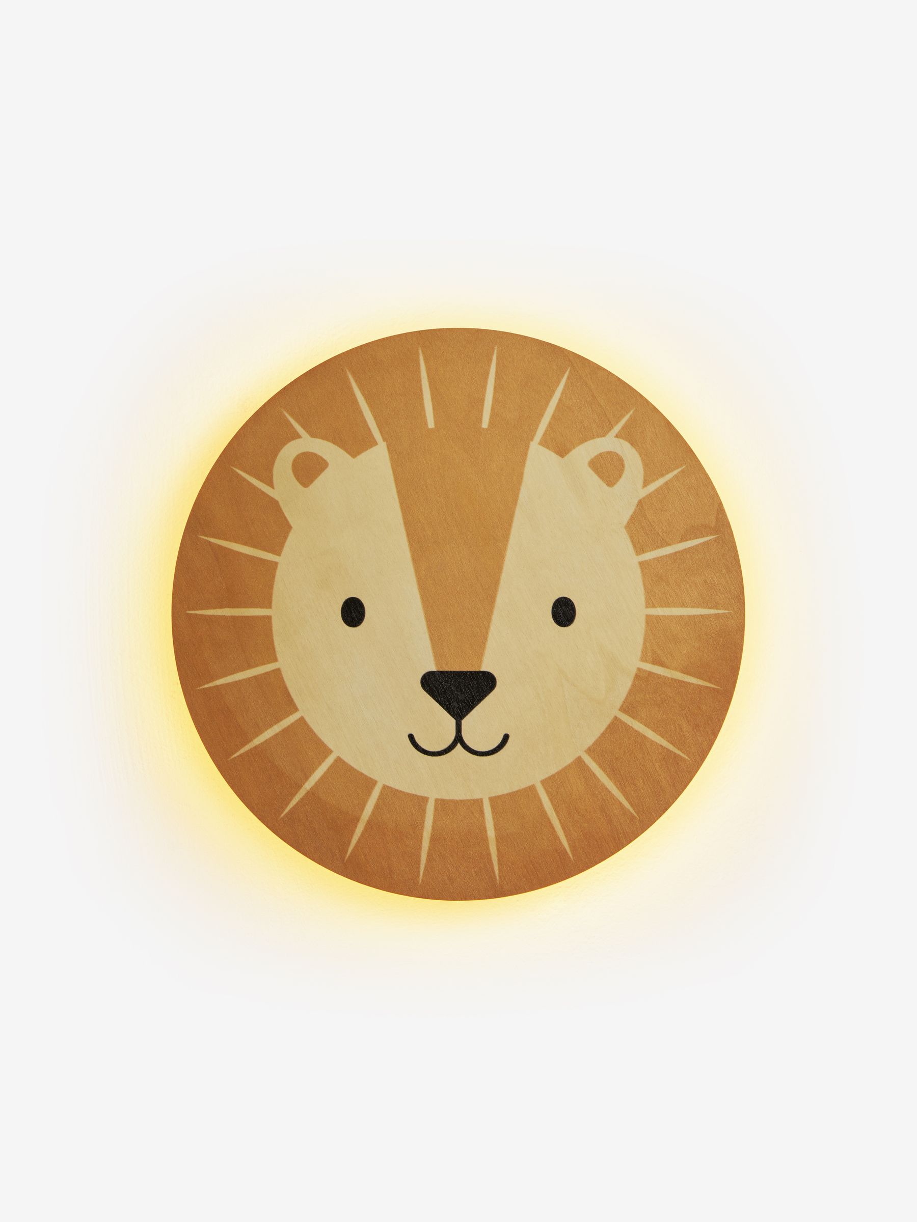 Wood Rechargable Luca Lion Wall Light - Image 5 of 6