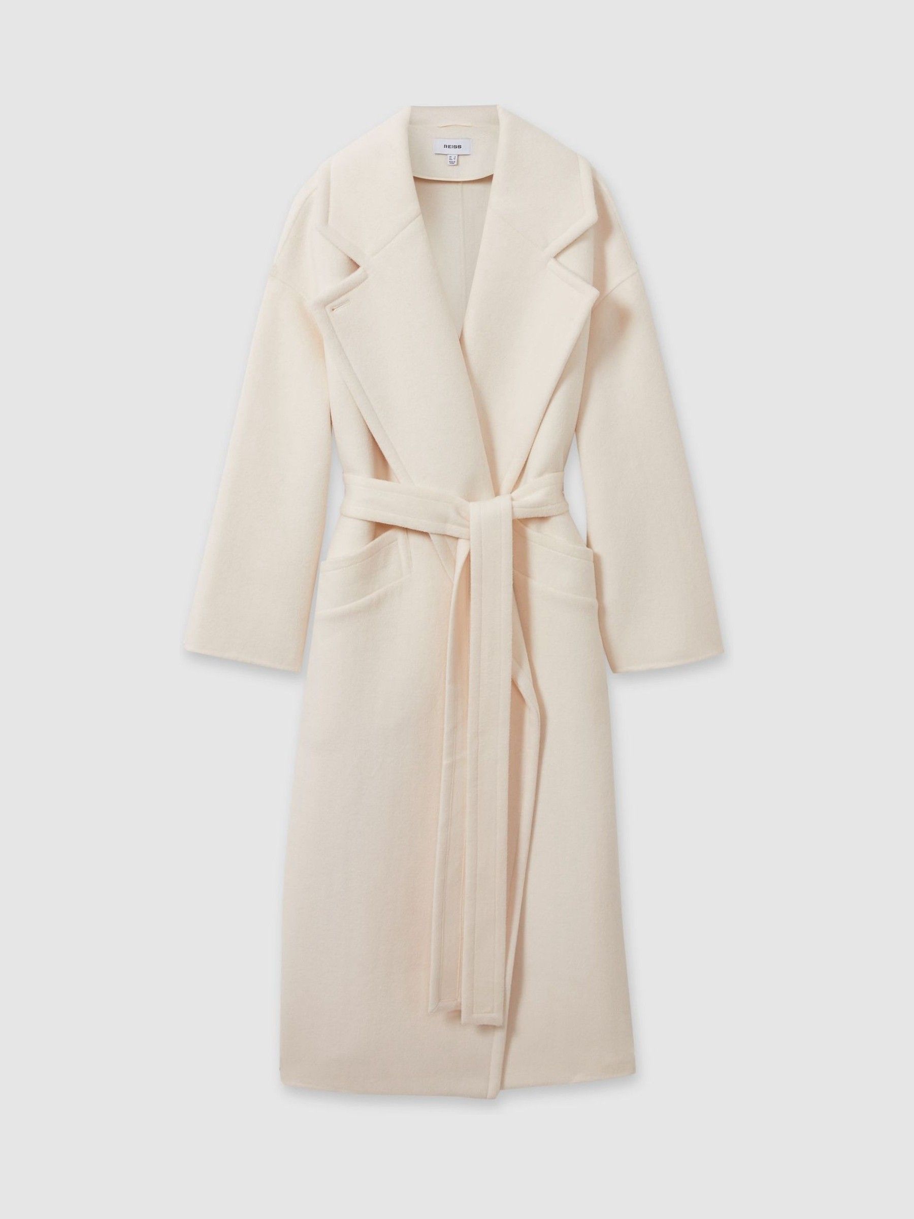 Petite Wool-Blend Blindseam Coat in Cream - Image 2 of 8
