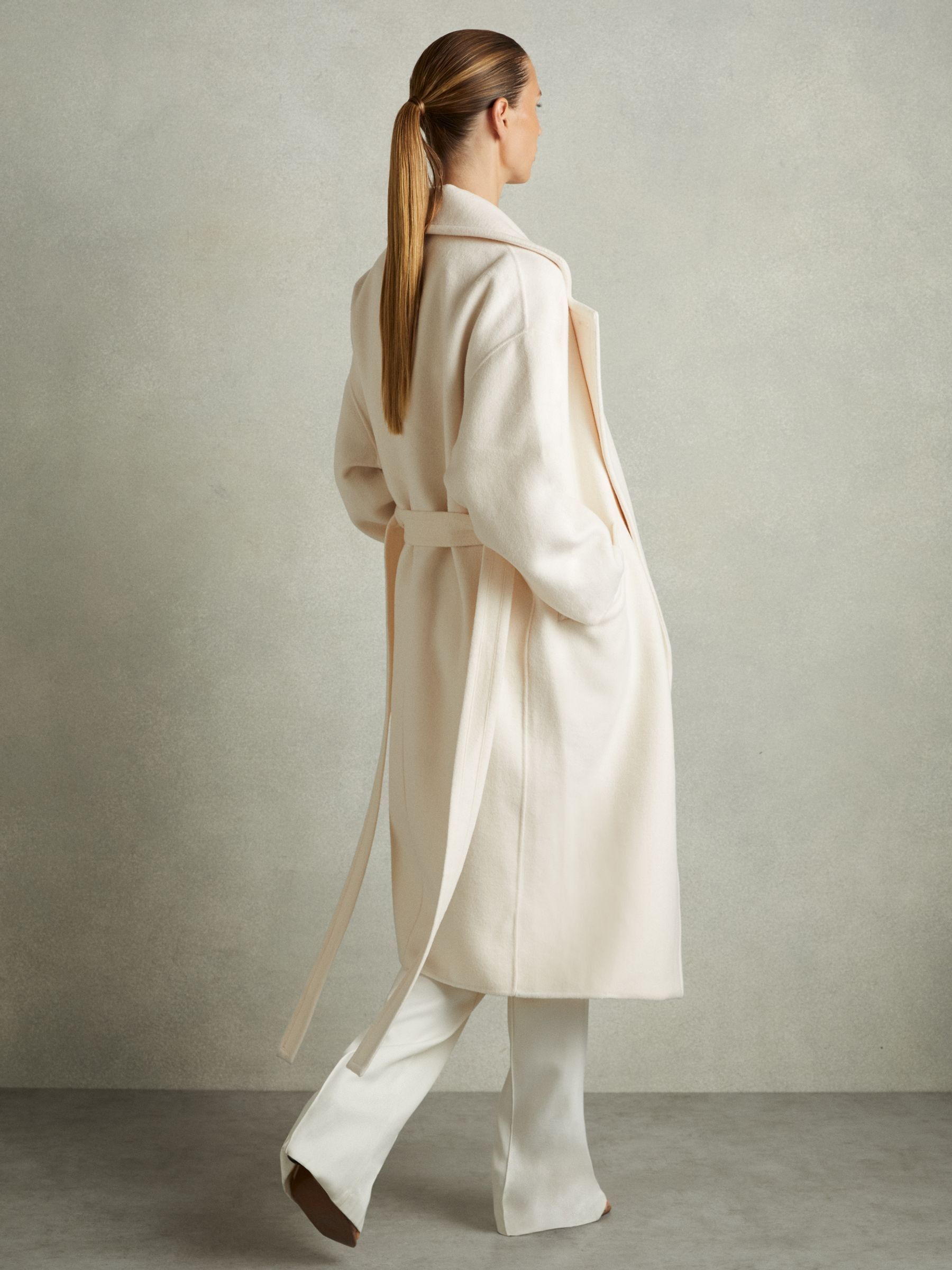 Petite Wool-Blend Blindseam Coat in Cream - Image 6 of 8