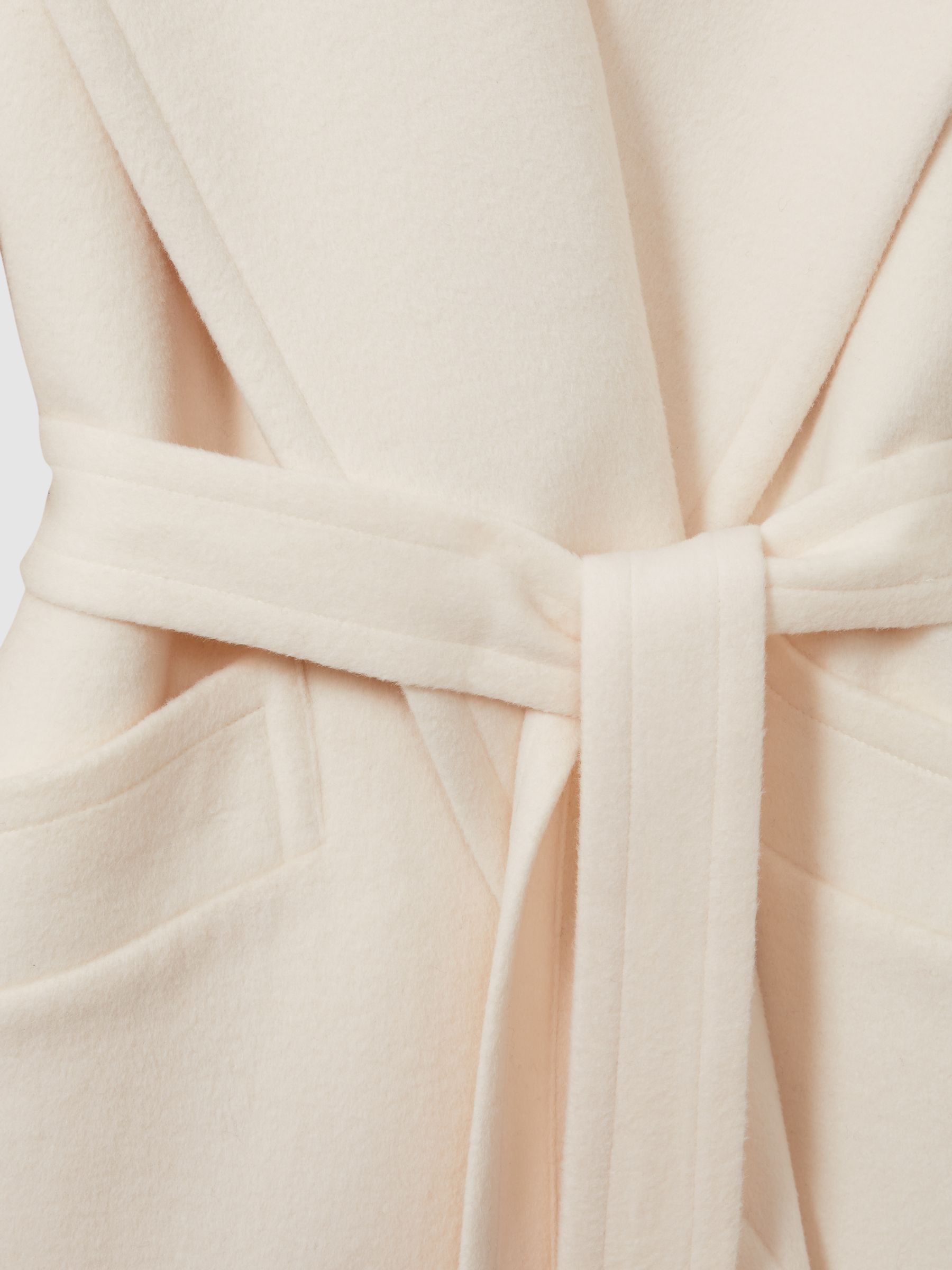 Petite Wool-Blend Blindseam Coat in Cream - Image 8 of 8