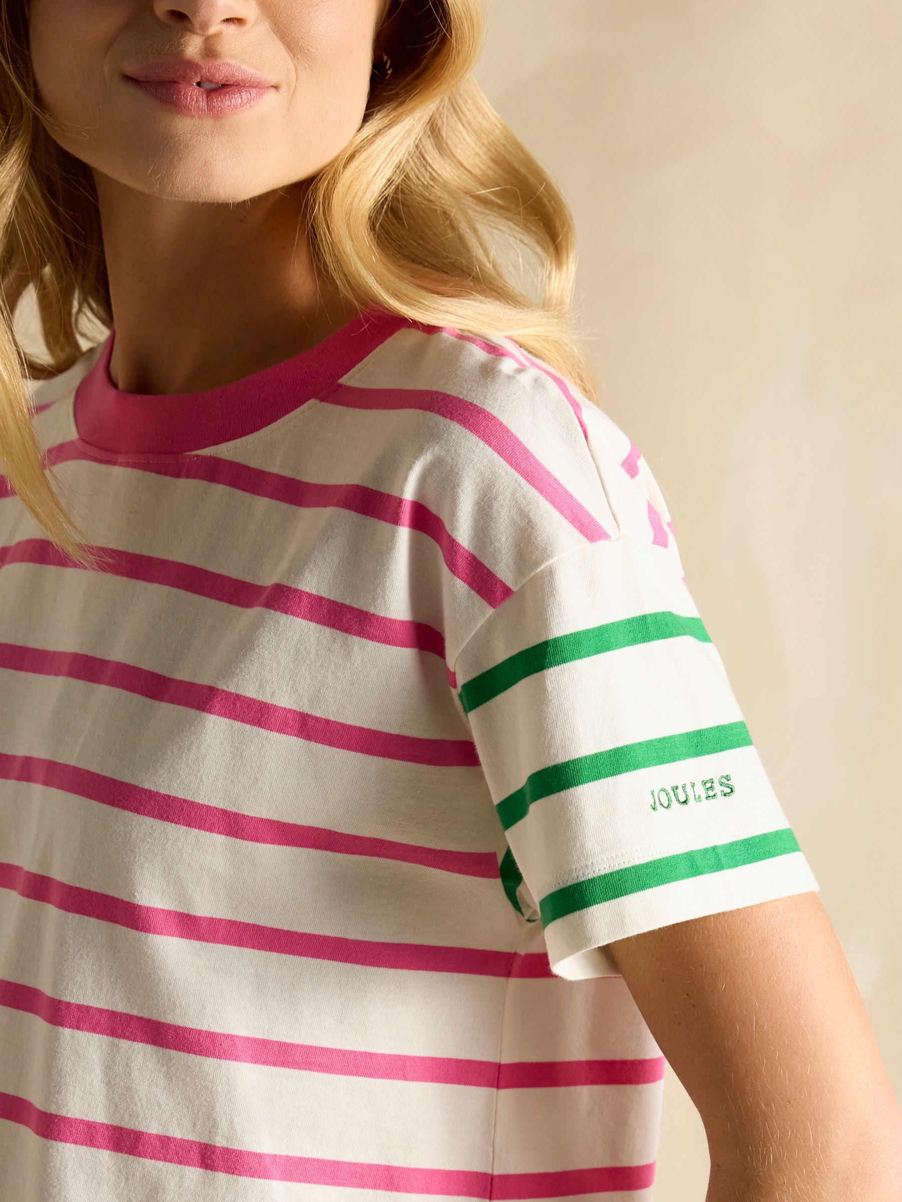 Ellie Pink Multi Short Sleeve Jersey Top - Image 4 of 7