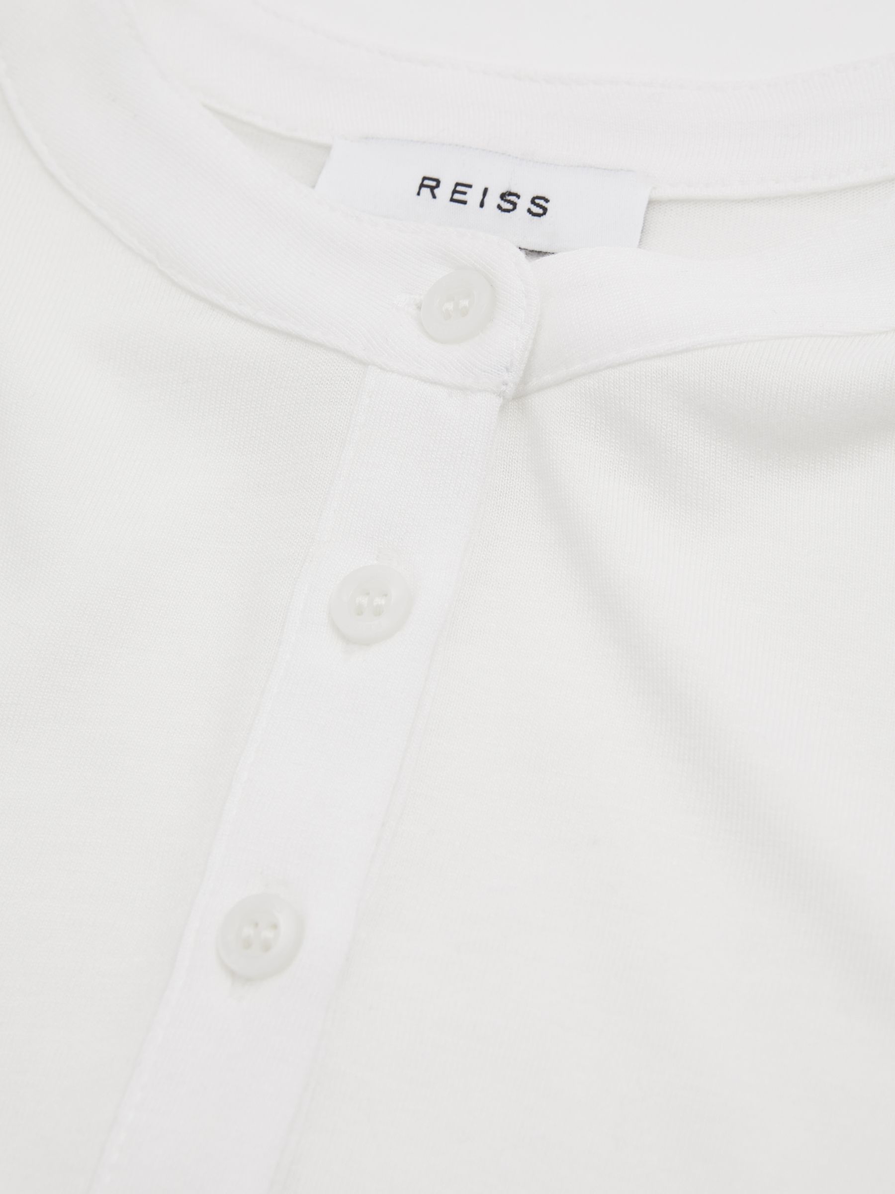 13-14 yrs Grandad Collar Long-Sleeve Top in Ivory - Image 4 of 4