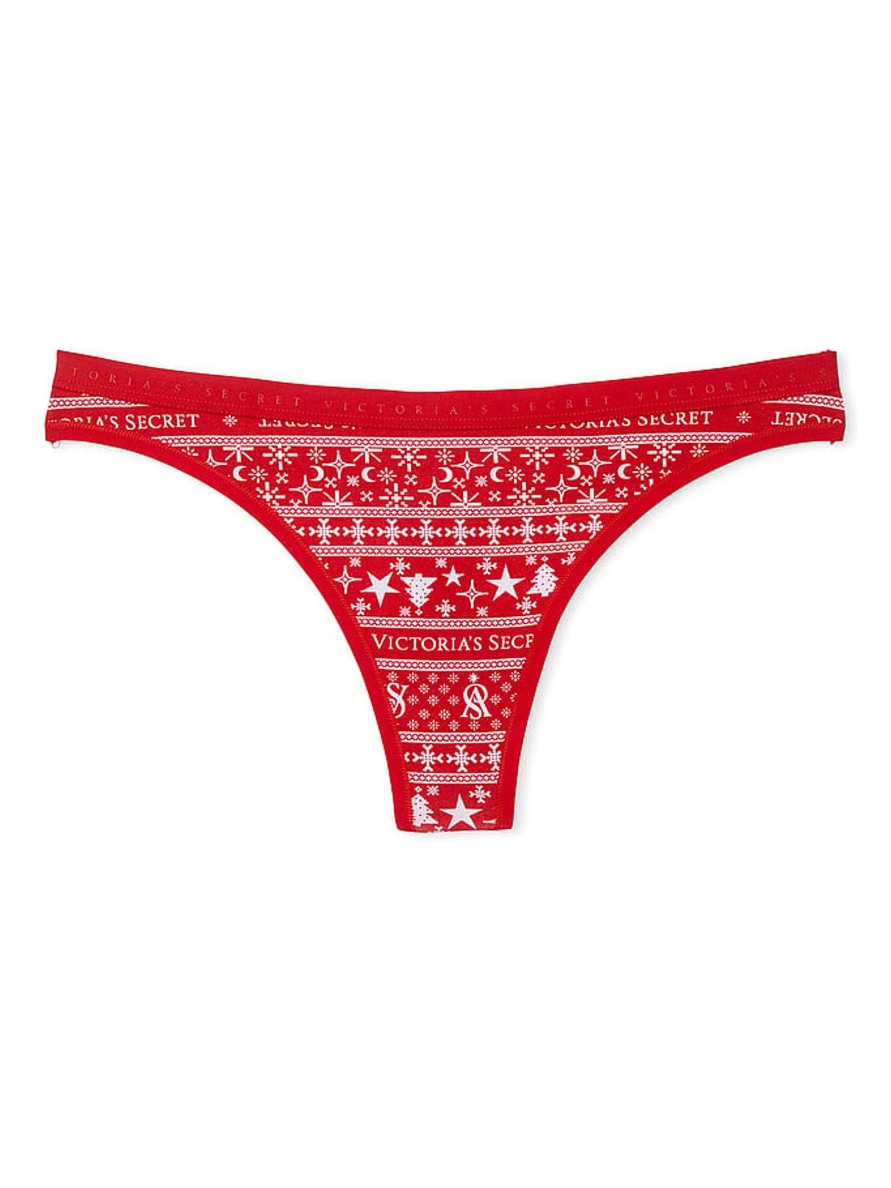 Red Fairisle Thong Knickers - Image 1 of 1