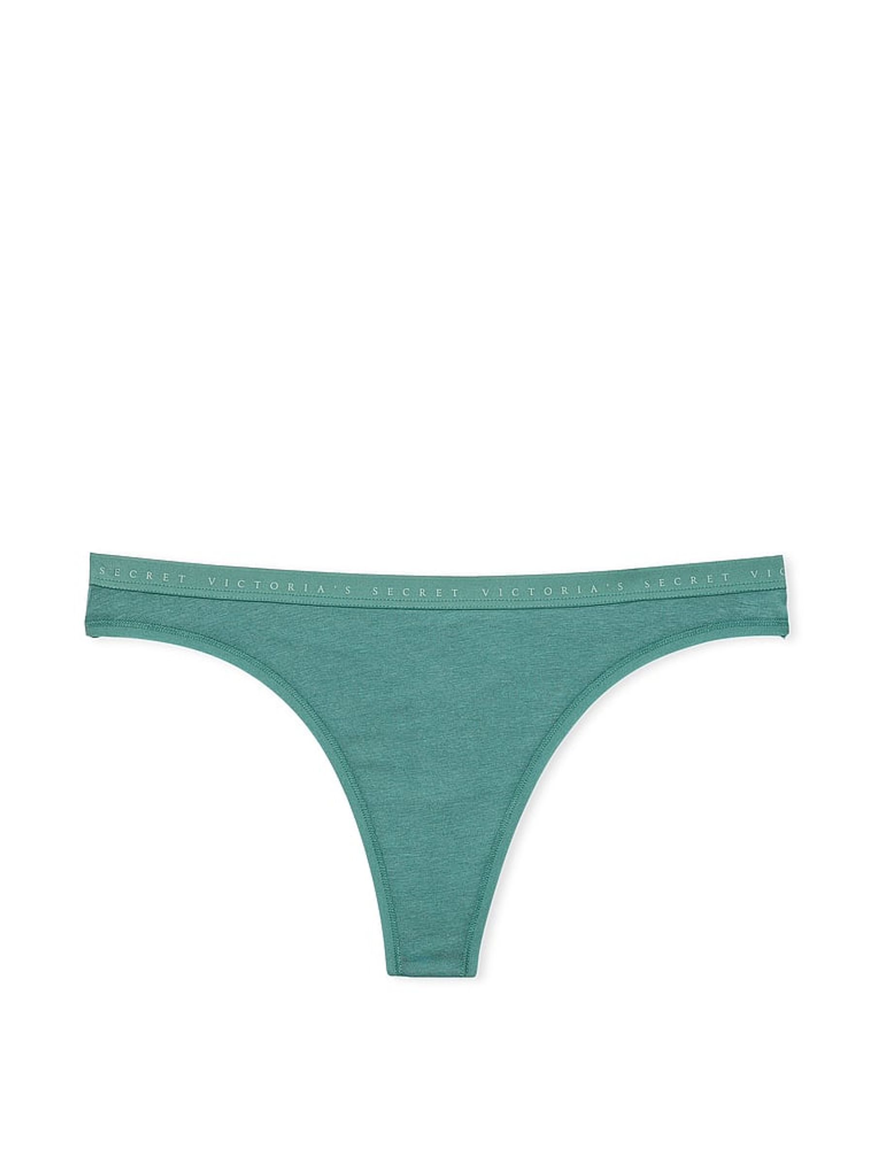 French Sage Blue Thong Knickers - Image 3 of 3
