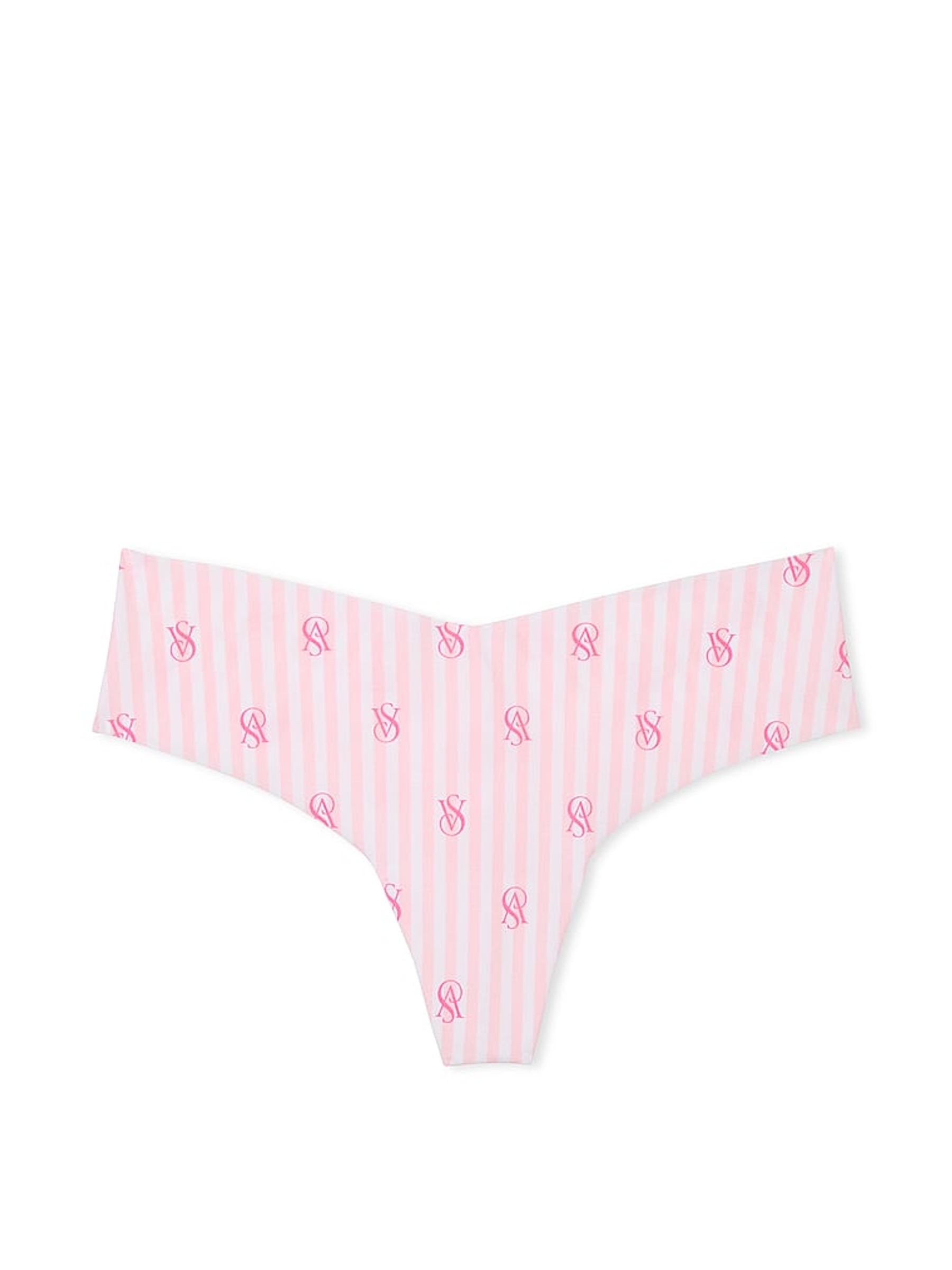 Pretty Blossom Pink Stripe Thong Knickers - Image 3 of 3