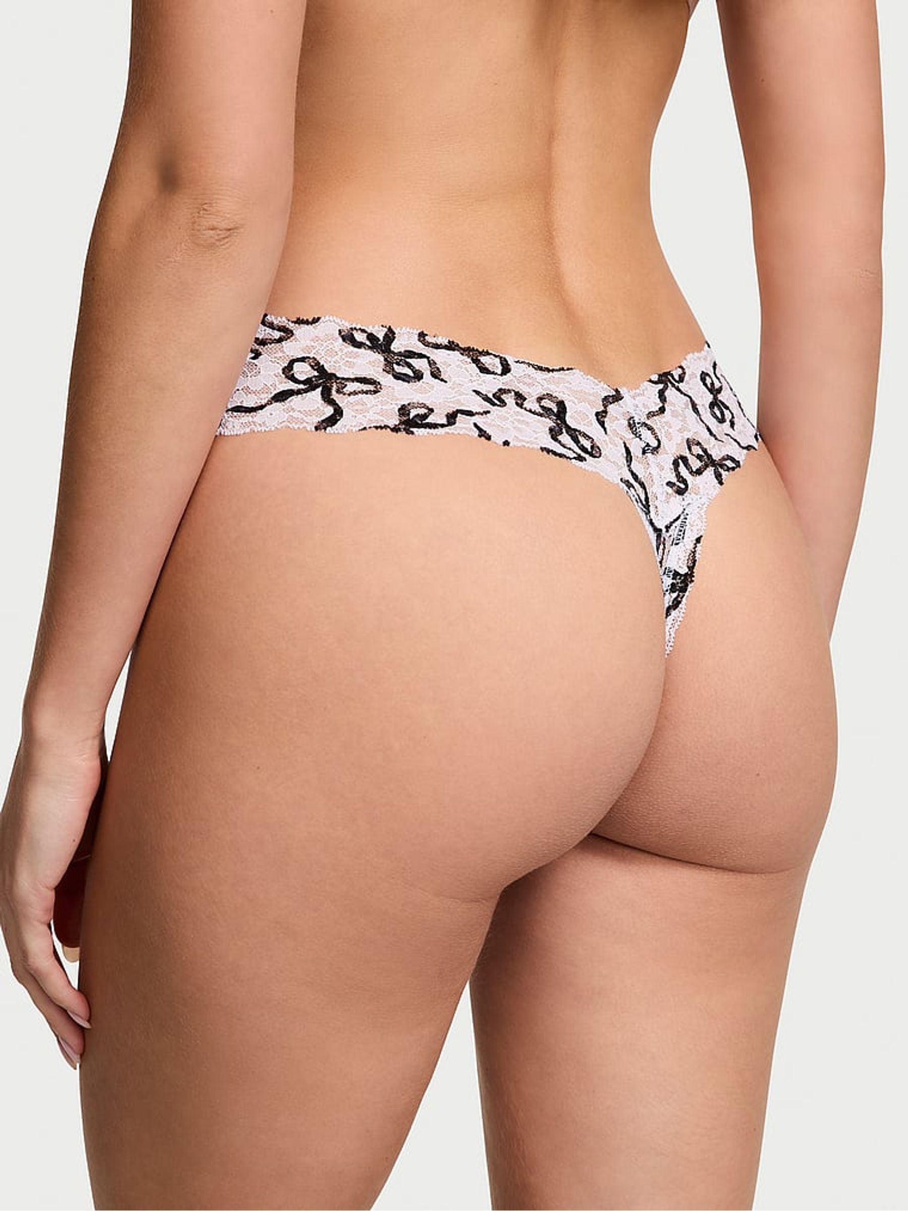 White Bows Thong Knickers - Image 2 of 3