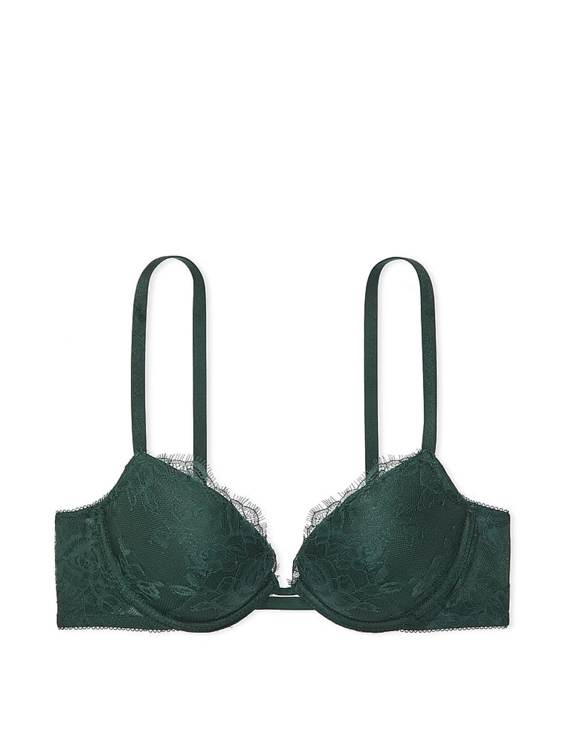 Botanical Green Push Up Rose Lace Bra - Image 3 of 3