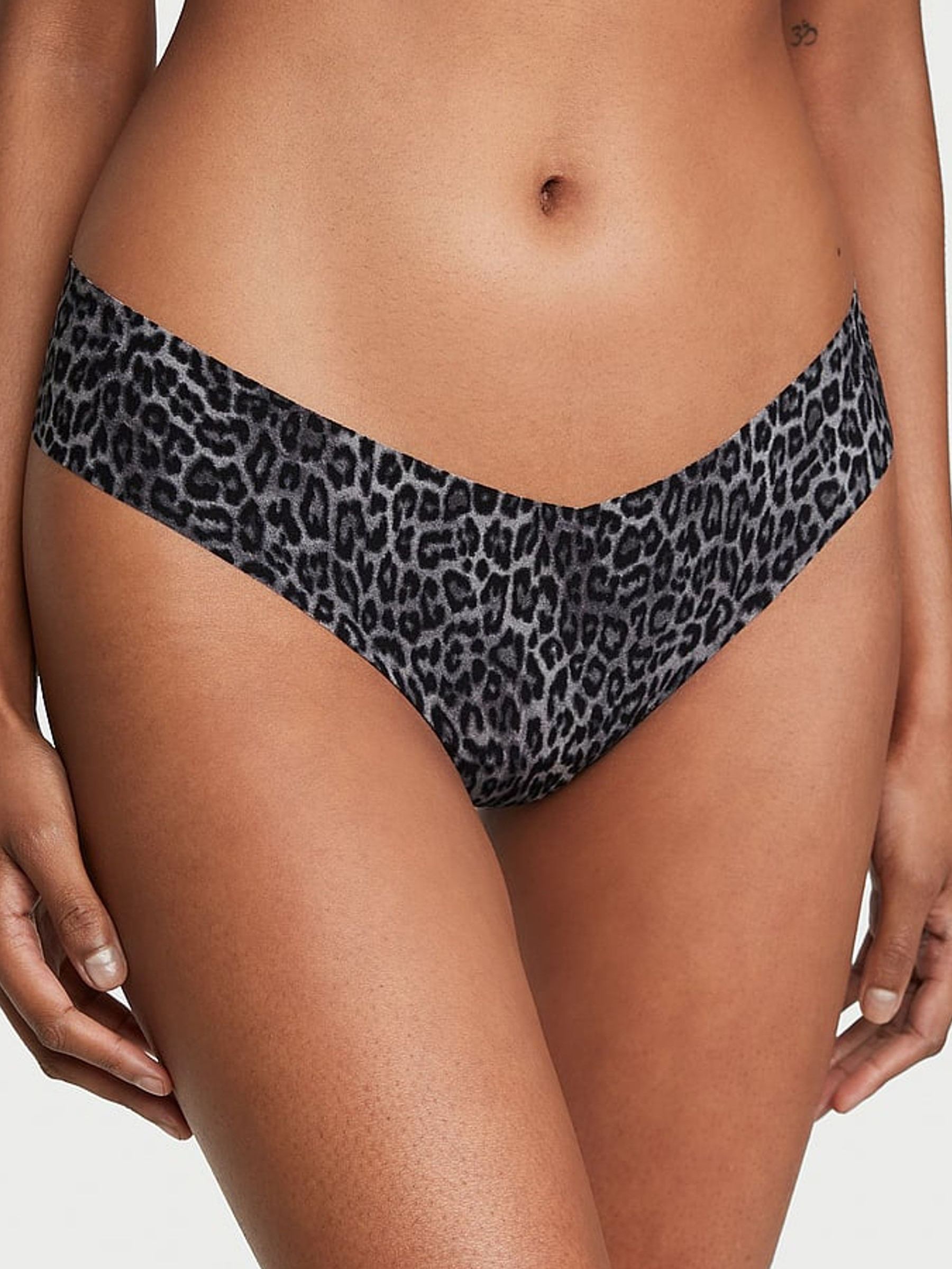 Nude/Brown/Purple/Leopard/Black//Blue Thong 7 Pack Knickers - Image 2 of 3