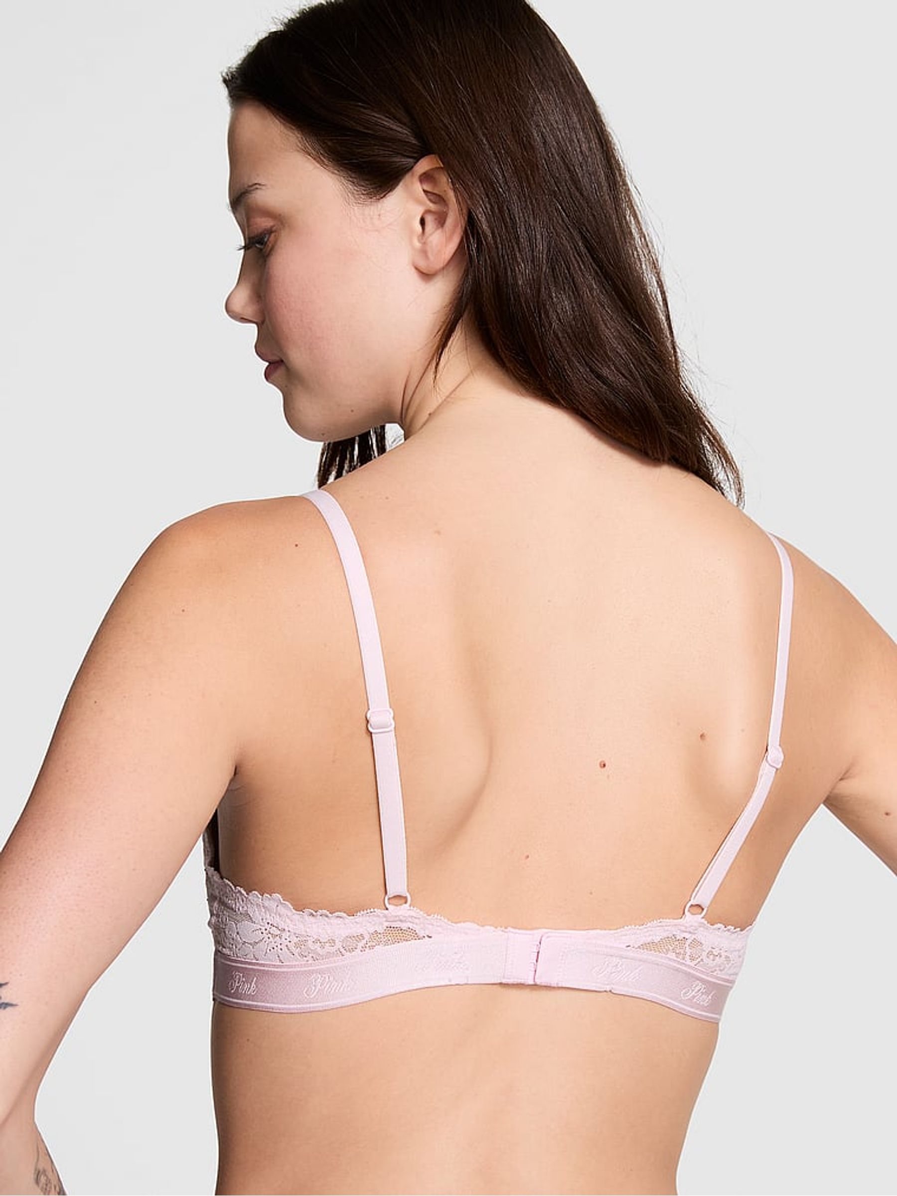 Pink Tulip Diamante Balcony Lace Bra - Image 2 of 3