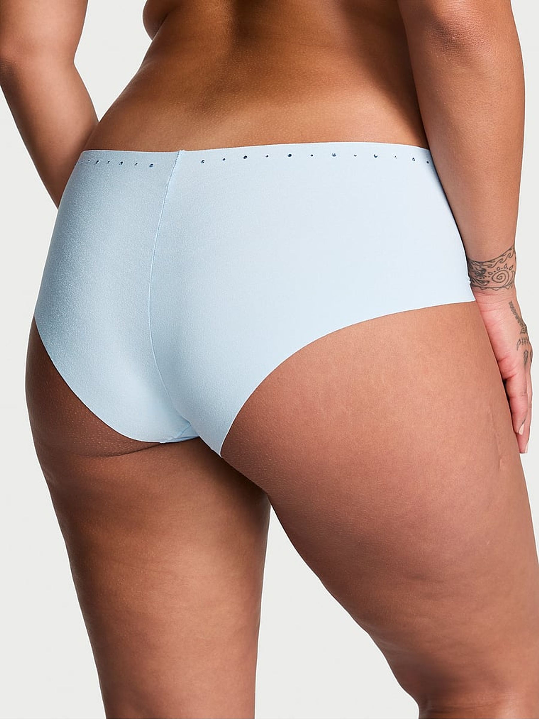 Light Blue Cheeky Shine Trim Knickers - Image 2 of 3