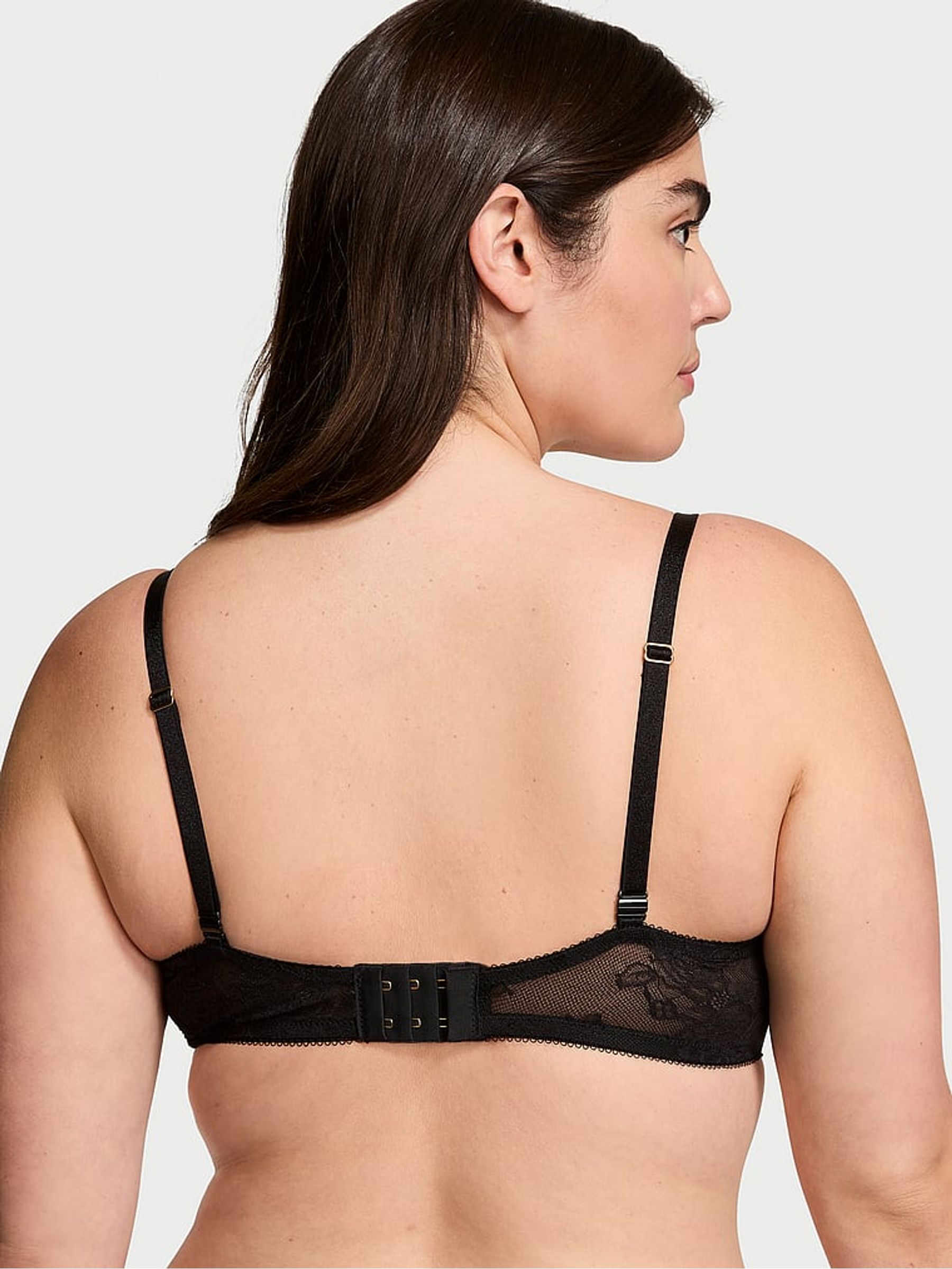 Black Bombshell Push Up Rose Lace Bra - Image 2 of 3