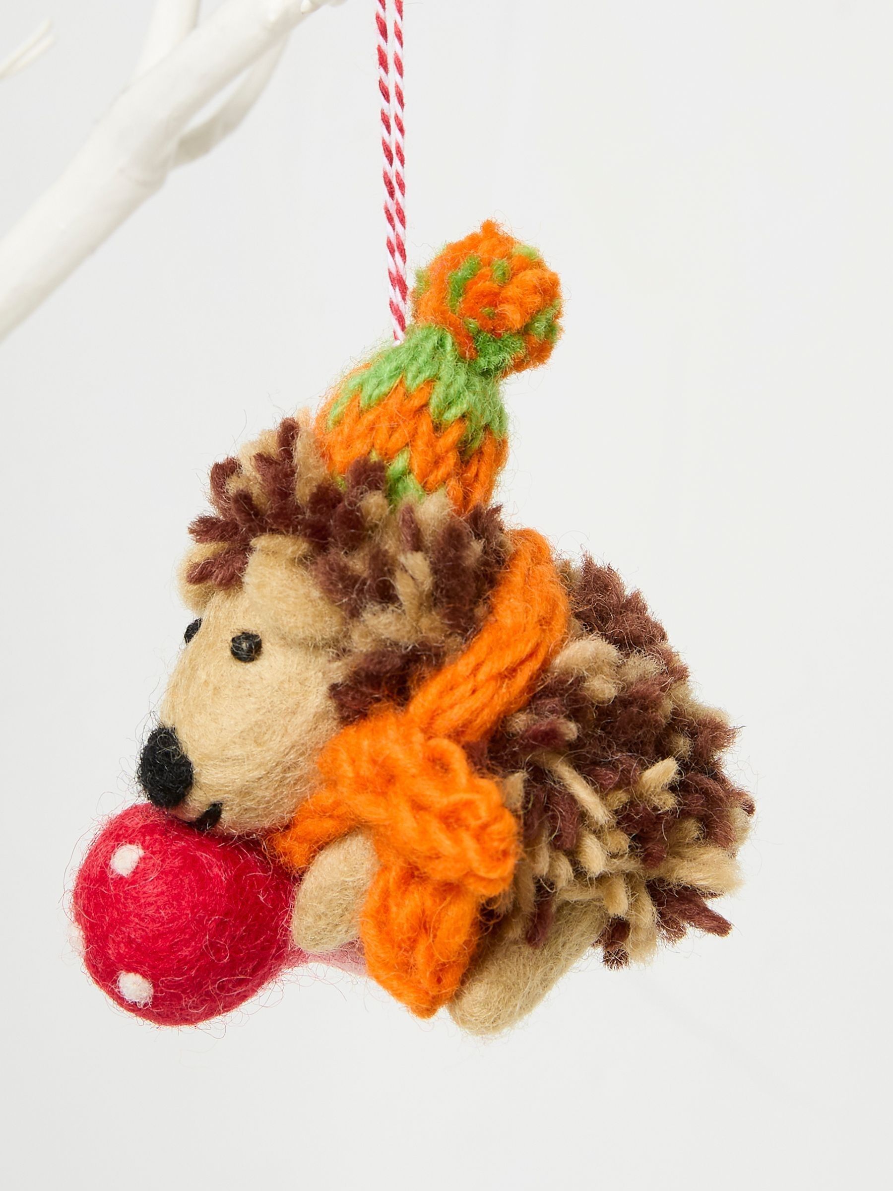 Multi Hattie Hedgehog Felt Decoration - Image 1 of 2 Multi Hattie Hedgehog Felt Decoration - Image 1 of 2