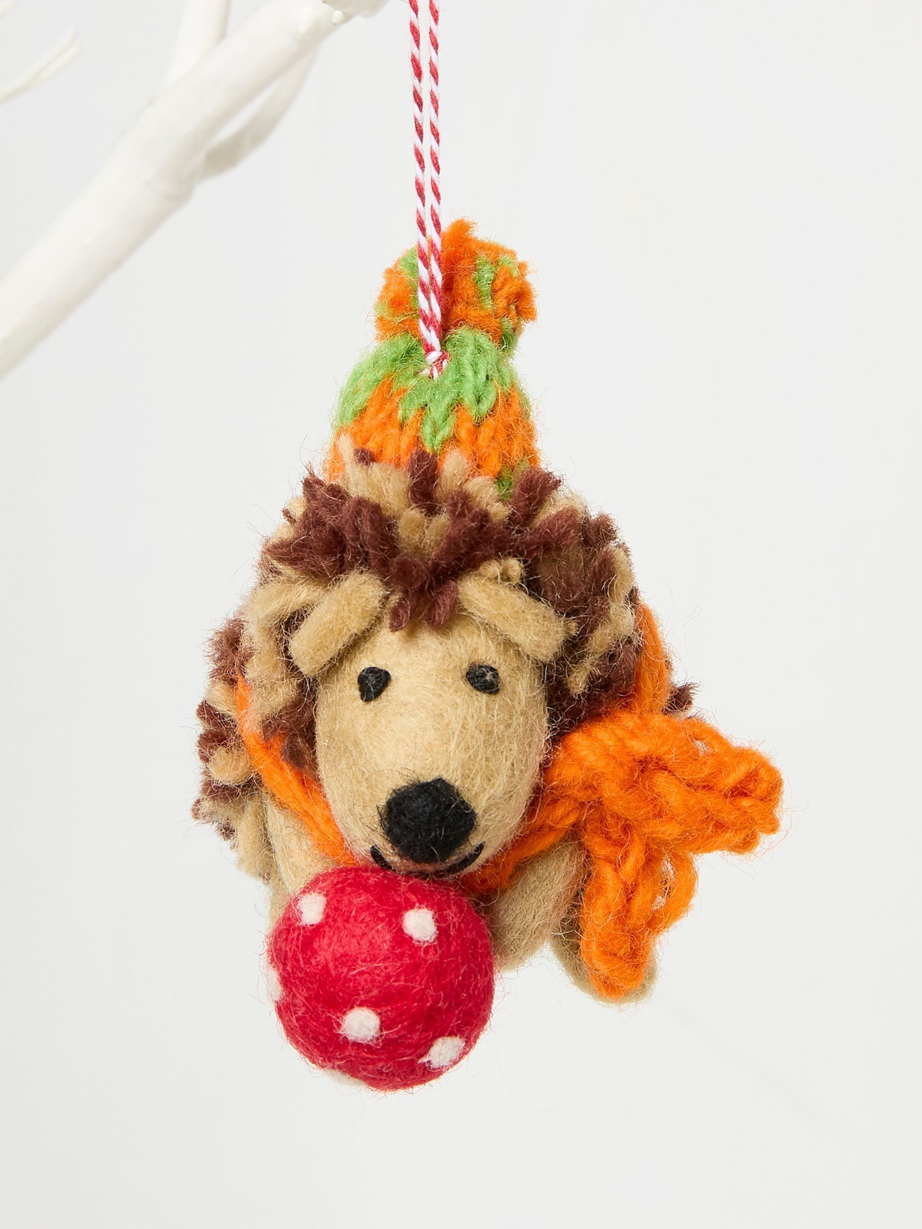 Multi Hattie Hedgehog Felt Decoration - Image 2 of 2 Multi Hattie Hedgehog Felt Decoration - Image 2 of 2