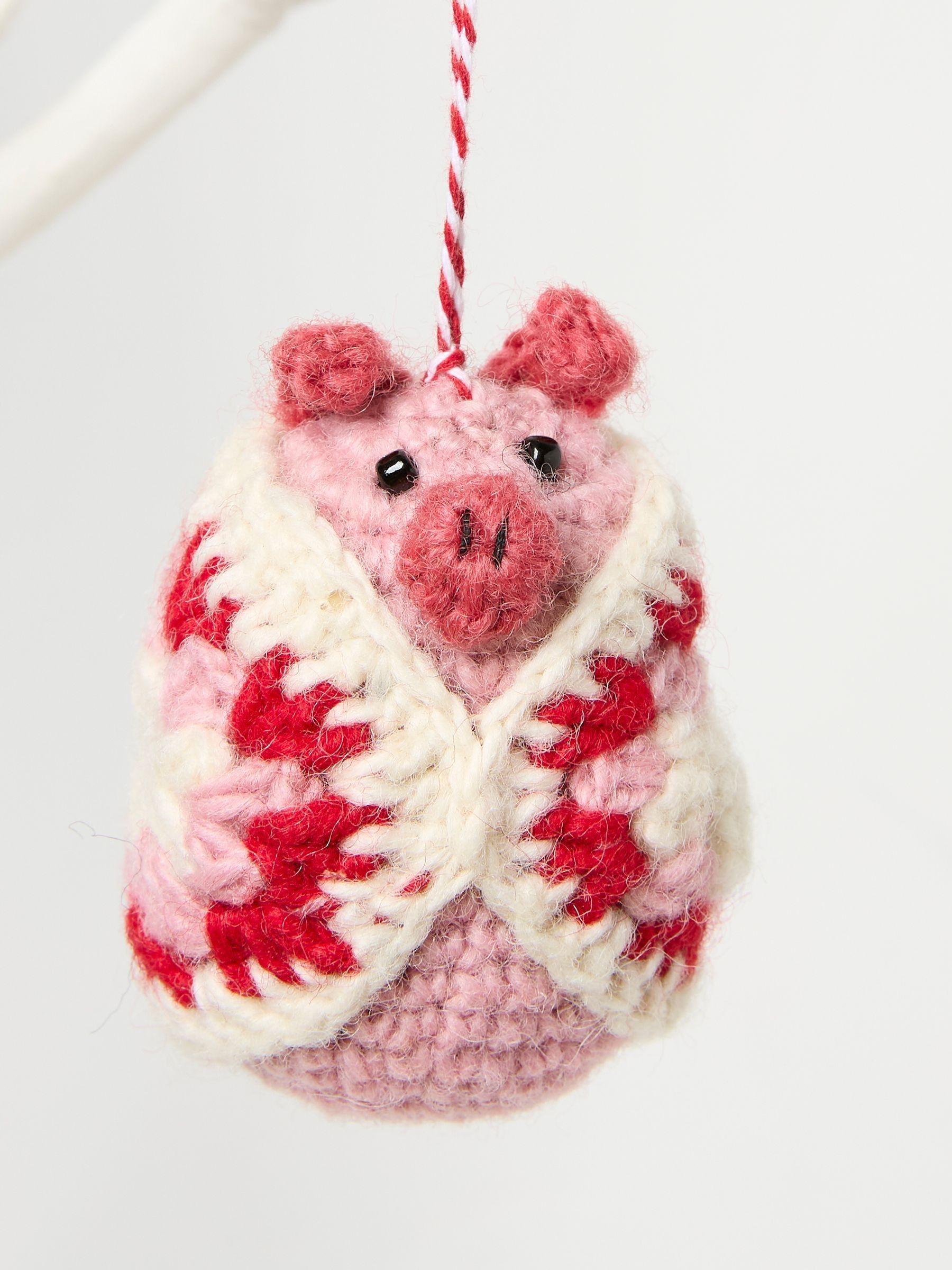 Pink Pig in Blanket Decoration - Image 1 of 2 Pink Pig in Blanket Decoration - Image 1 of 2