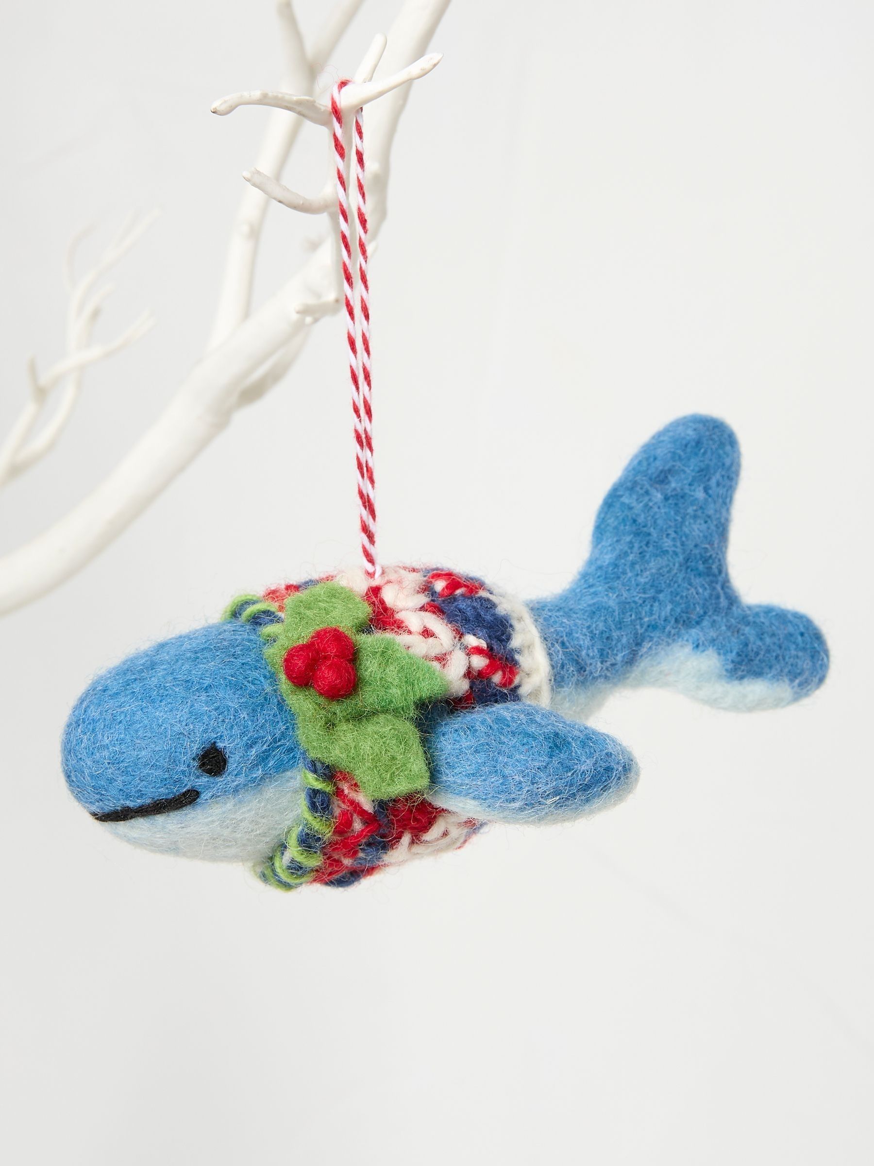 Blue Wilbur Whale Felt Decoration - Image 1 of 2