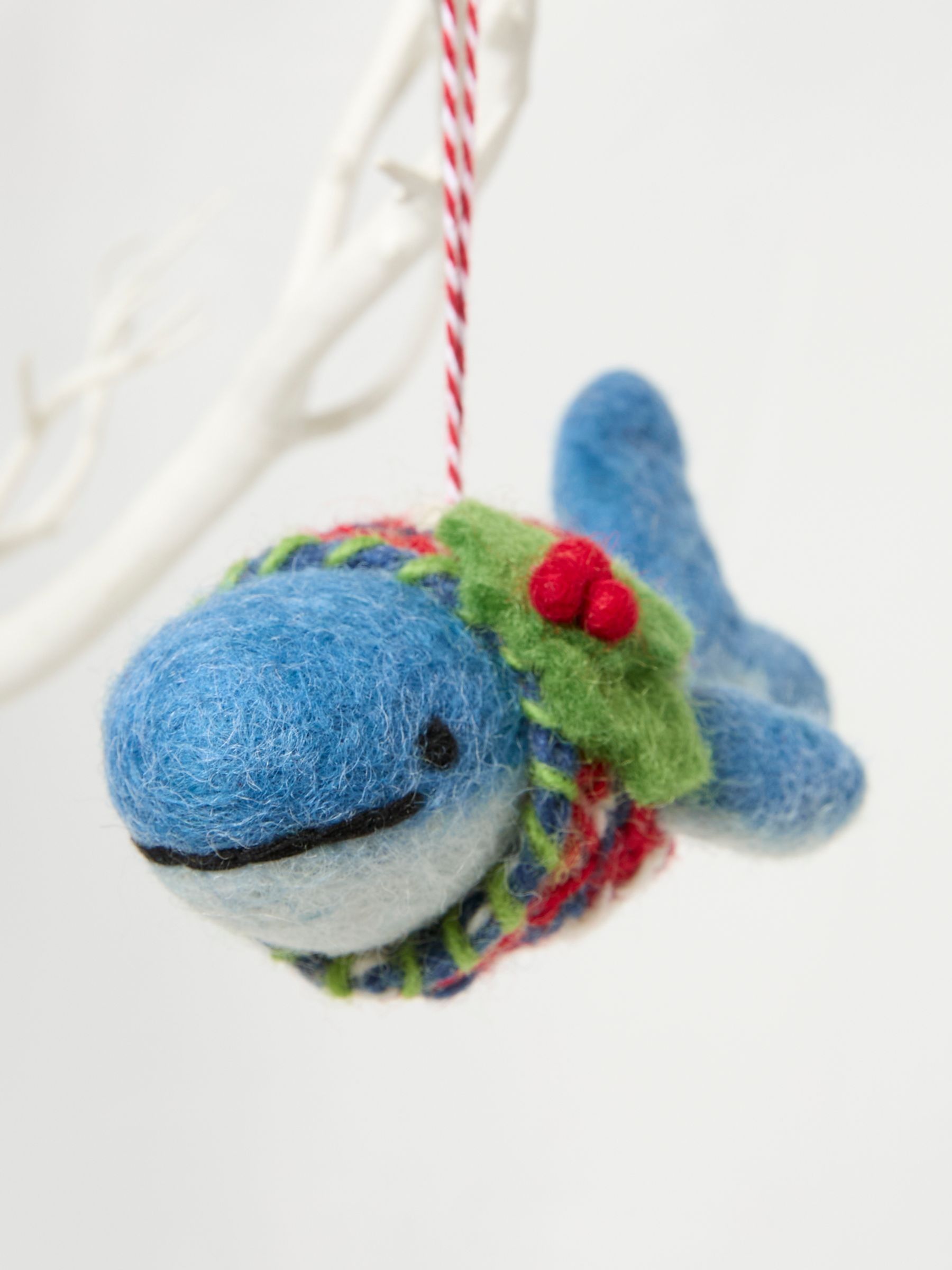 Blue Wilbur Whale Felt Decoration - Image 2 of 2