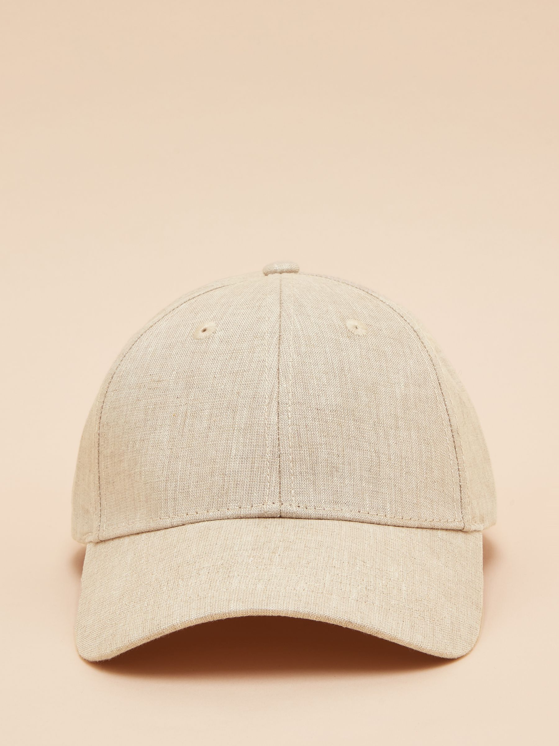 Daley Neutral Linen Cap - Image 1 of 6