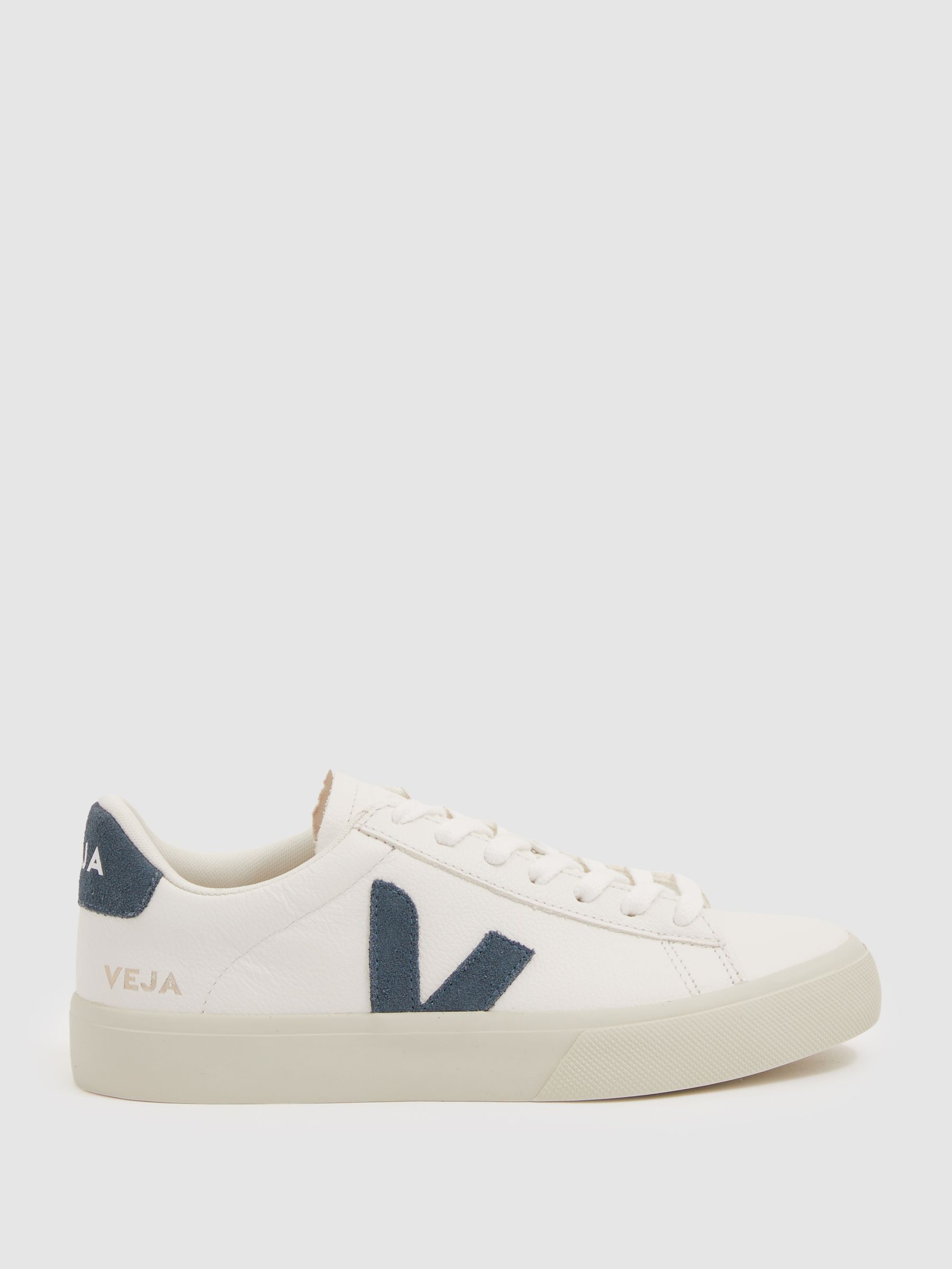 Veja Leather Suede Logo Trainers in Blue/White - Image 1 of 4