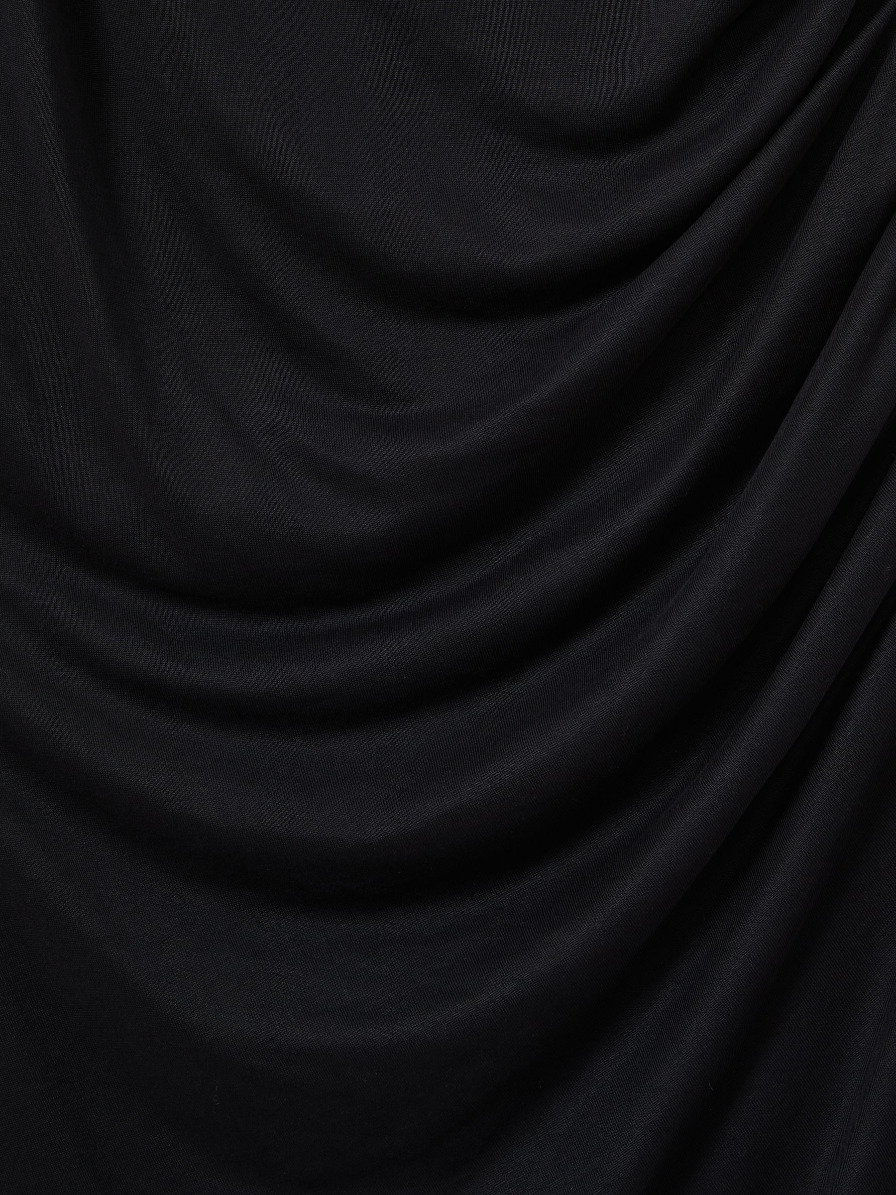 Modal Blend Ruched Midi Dress in Charcoal - Image 5 of 5