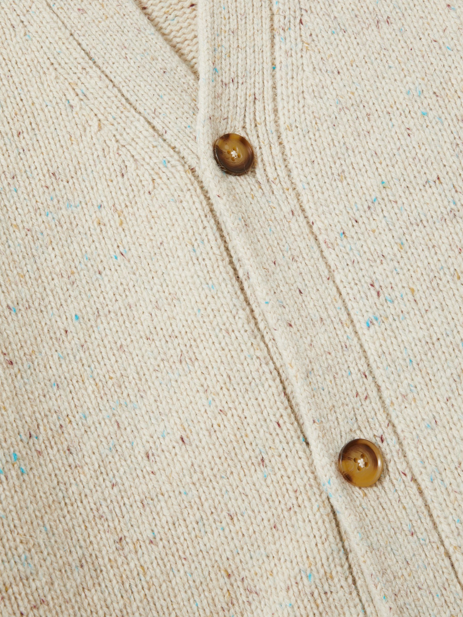 Les Deux Wool-Blend Flecked Cardigan in Sand - Image 6 of 6