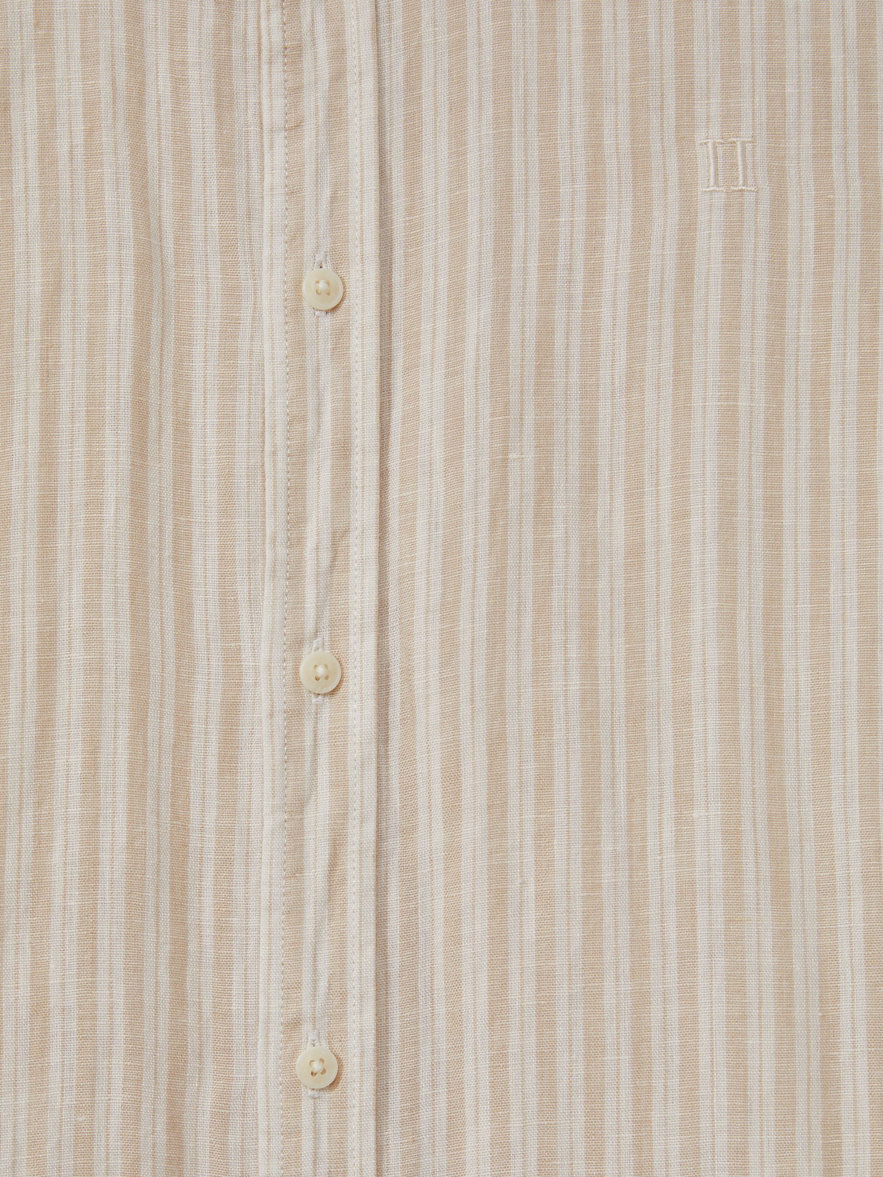 Les Deux Light Green Linen Oxford Shirt in Sand/Ivory - Image 6 of 6