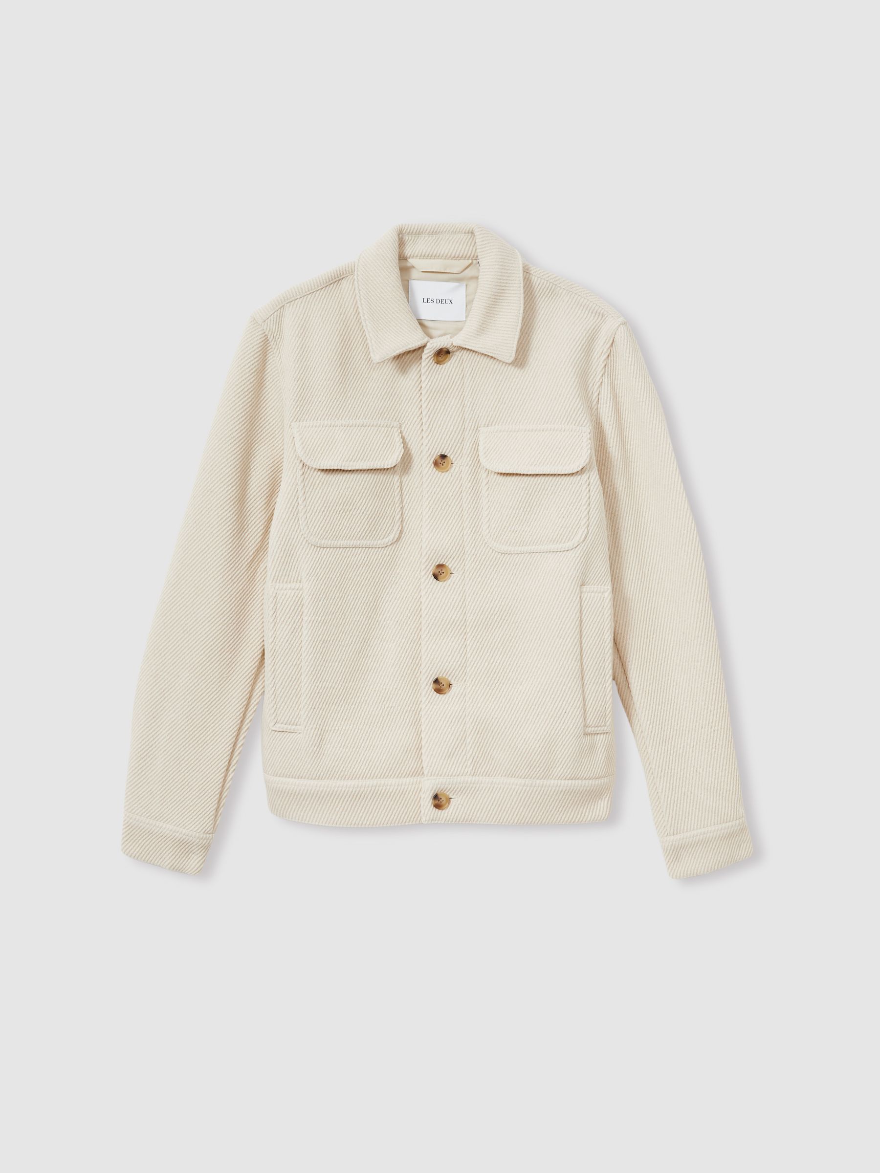 سترة مع صوف بلون عاجي Hybrid من Les Deux - صورة 2 من 7